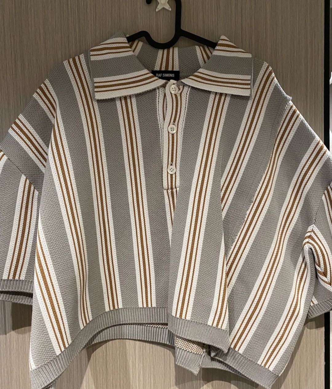 Raf Simons 17ss cropped polo boxy sweater-2505