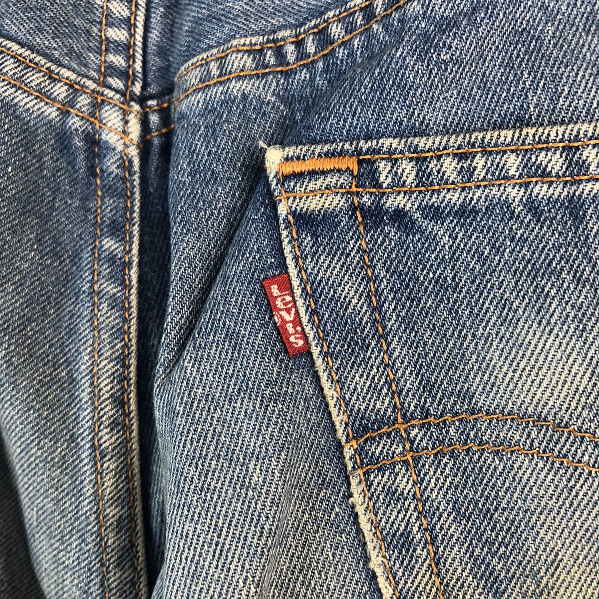 Levi's Levis 501 vintage ripped Blue Denim Pants #A2578 Size US 37 - 19 Thumbnail