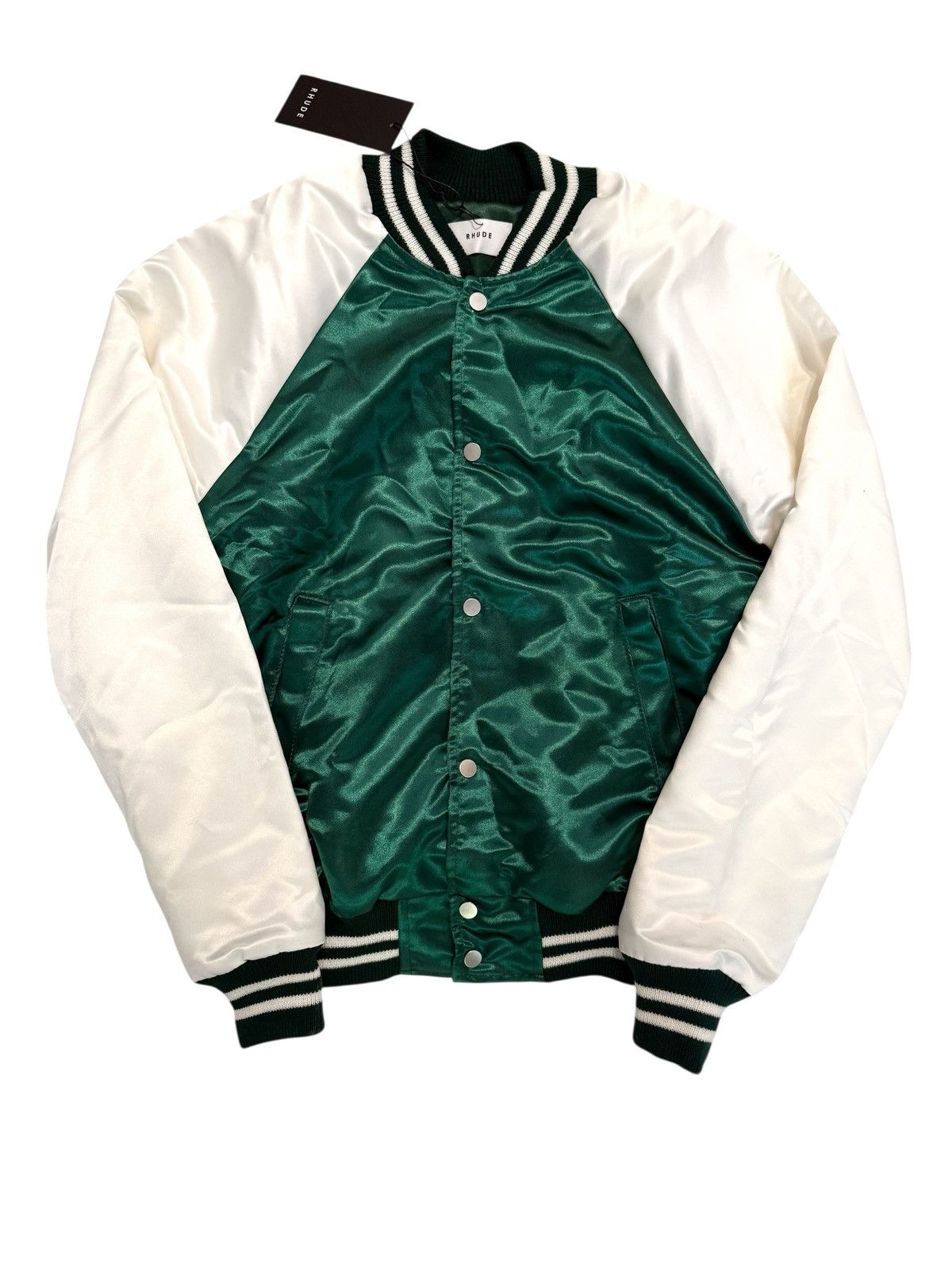 Rhude Rhaider Souvenir Bomber Jacket Green Size US S / EU 44-46 / 1 - 2 Thumbnail
