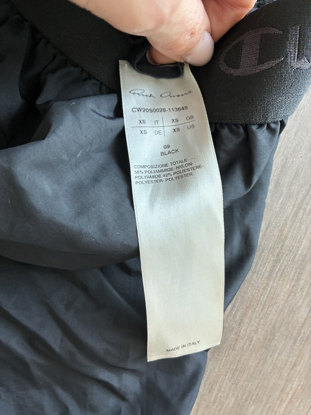Champion × Rick Owens NYLON SWEAT PANTS - UNISEX Size US 26 / EU 42 - 5 Thumbnail