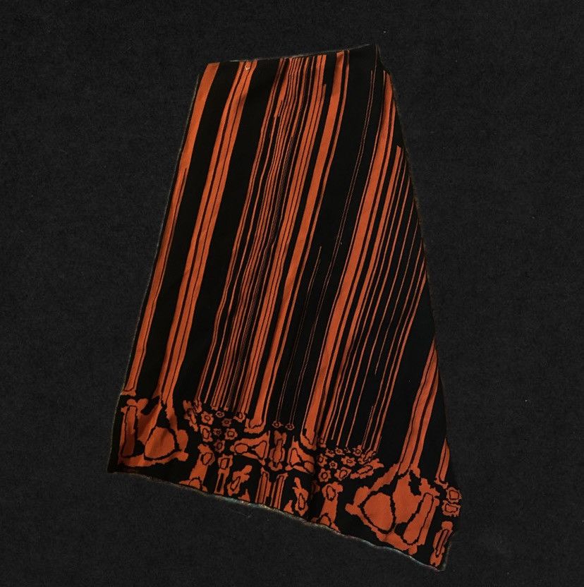 Other A Better Mistake Touch Me Intarsia-Knit Asymmetric Skirt Size 26" / US 2 / IT 38 - 2 Thumbnail