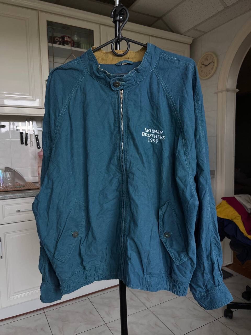 Vintage Vintage 90s Lehman Brothers 1999 Bank Jacket Full Zip Y2K Size US L / EU 52-54 / 3 - 1 Thumbnail