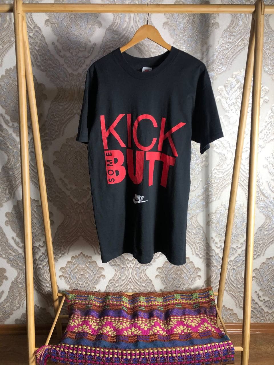 Nike Vintage Nike Retro T-Shirt Drill Swoosh Japanese Y2K 90s SK8 Size US XXL / EU 58 / 5 - 1 Thumbnail