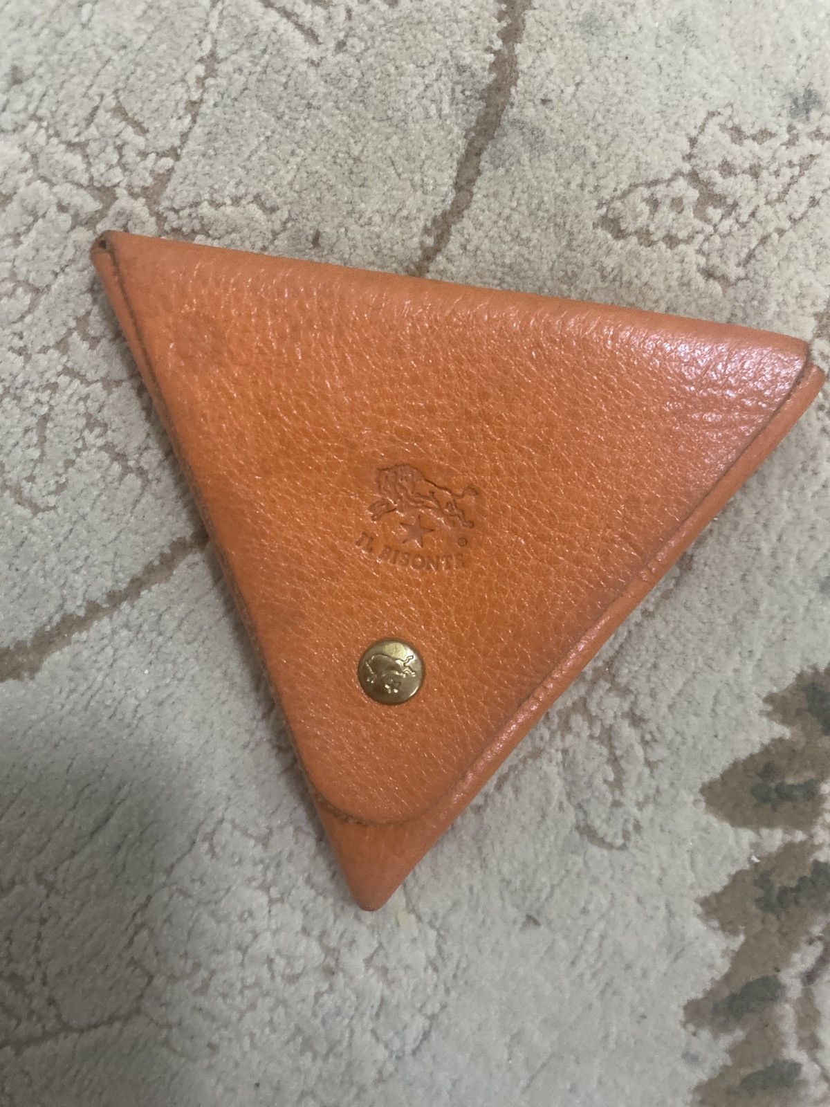 Il Bisonte Il Bisonte Made in Italy Triangular Leather Coin Case Size ONE SIZE - 1 Thumbnail