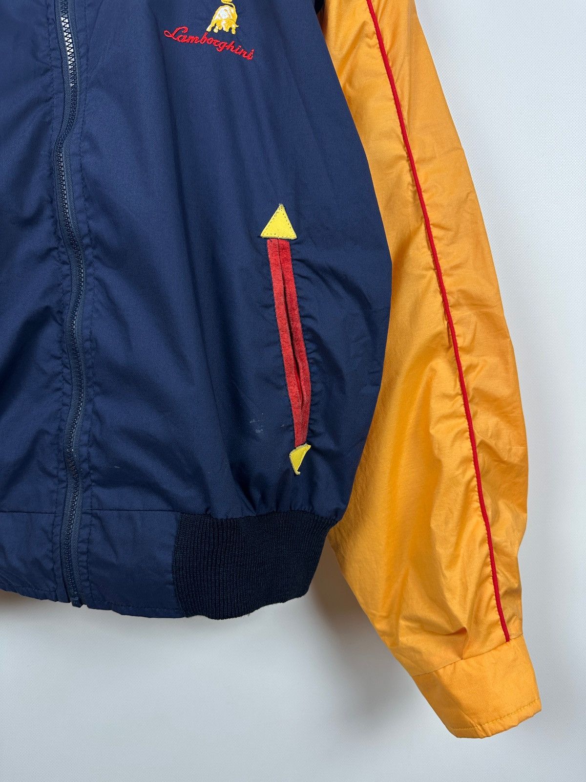 Vintage 90s Vintage Lamborghini Leisure Leather Zip Racing Jacket Size US XL / EU 56 / 4 - 8 Thumbnail