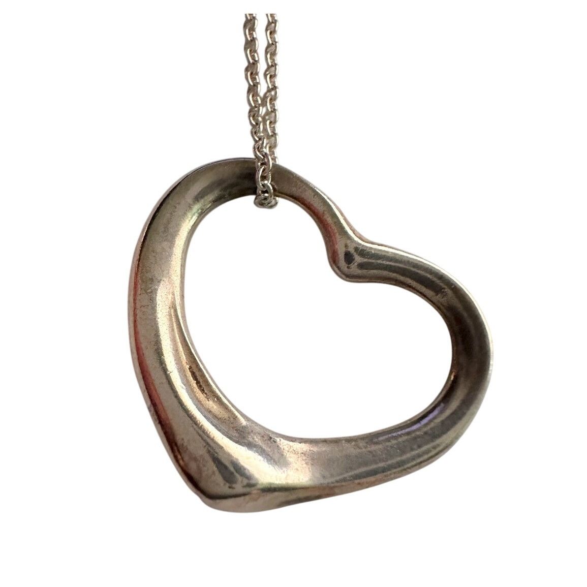 Tiffany & Co. Tiffany and Co Elsa Peretti Medium Open Heart Necklace 16" Size ONE SIZE - 1 Thumbnail