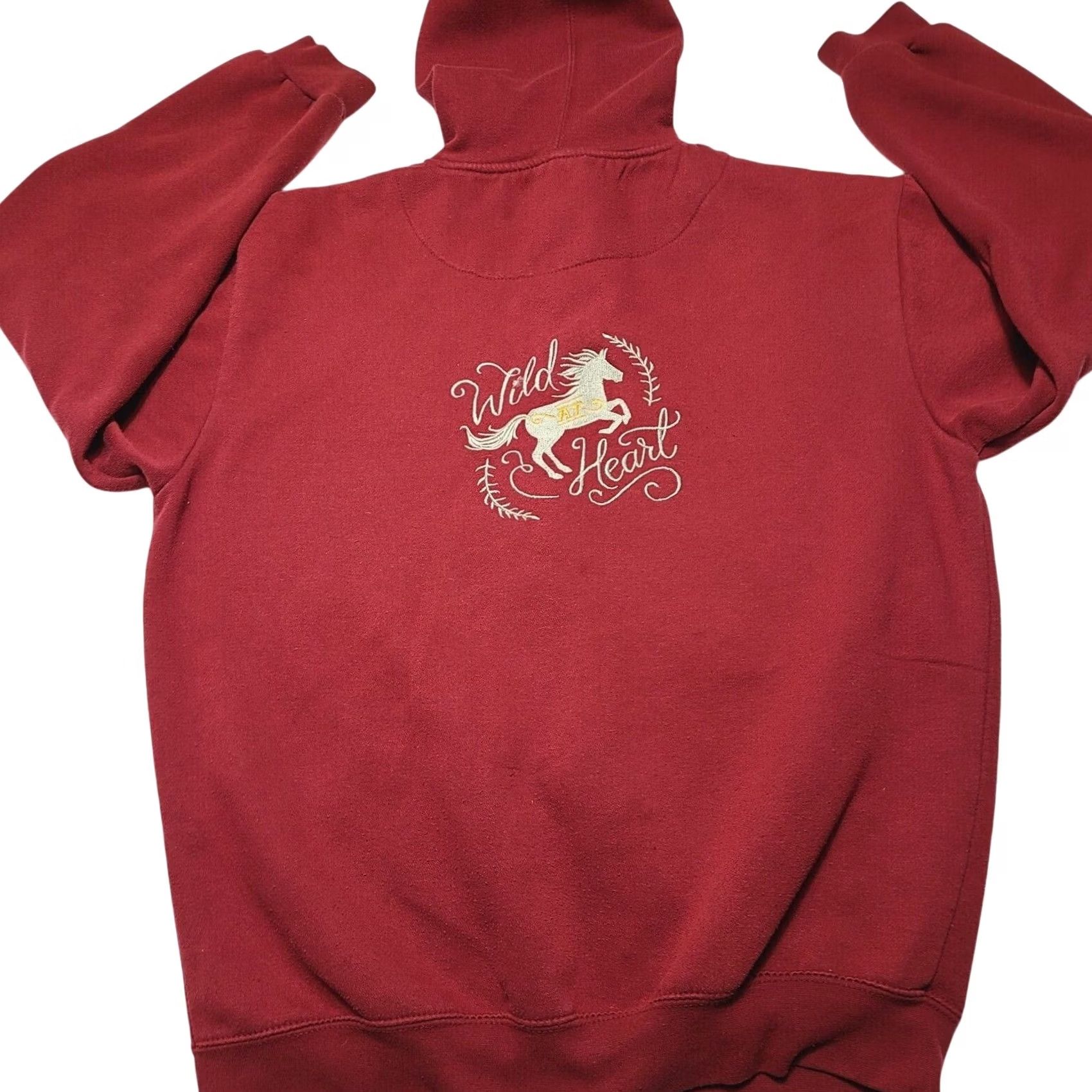 Realtree VINTAGE Realtree by Northern Outpost Full Zip Maroon Hoodie Women's Medium Embroidered Size M / US 6-8 / IT 42-44 - 2 Thumbnail