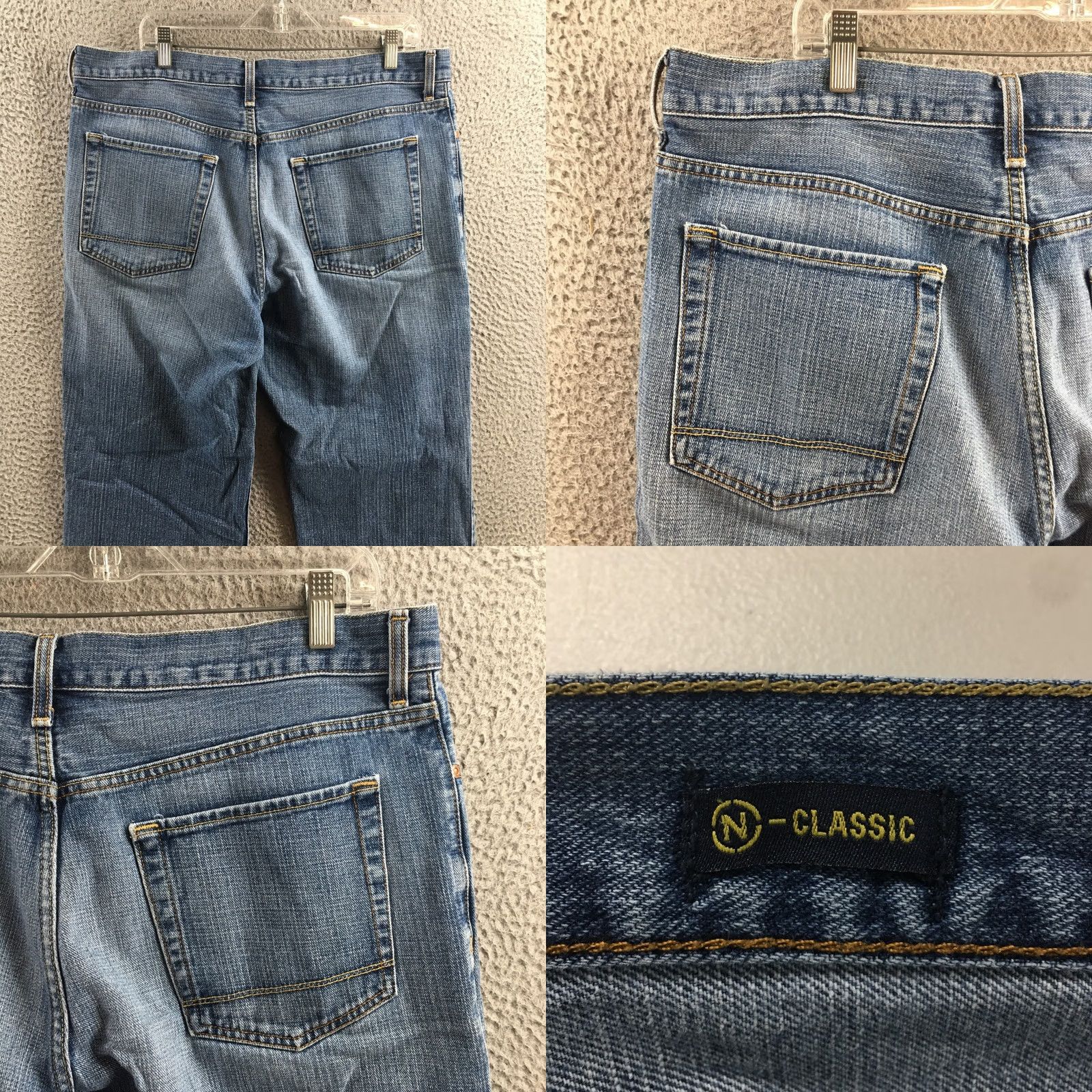 Nautica Nautica Classic Straight Jeans Mens 36x32 Blue Denim Cotton Regular Size 38 Waist 5-Pocket Denim Jeans Mens Size US 36 / EU 52 - 9 Thumbnail