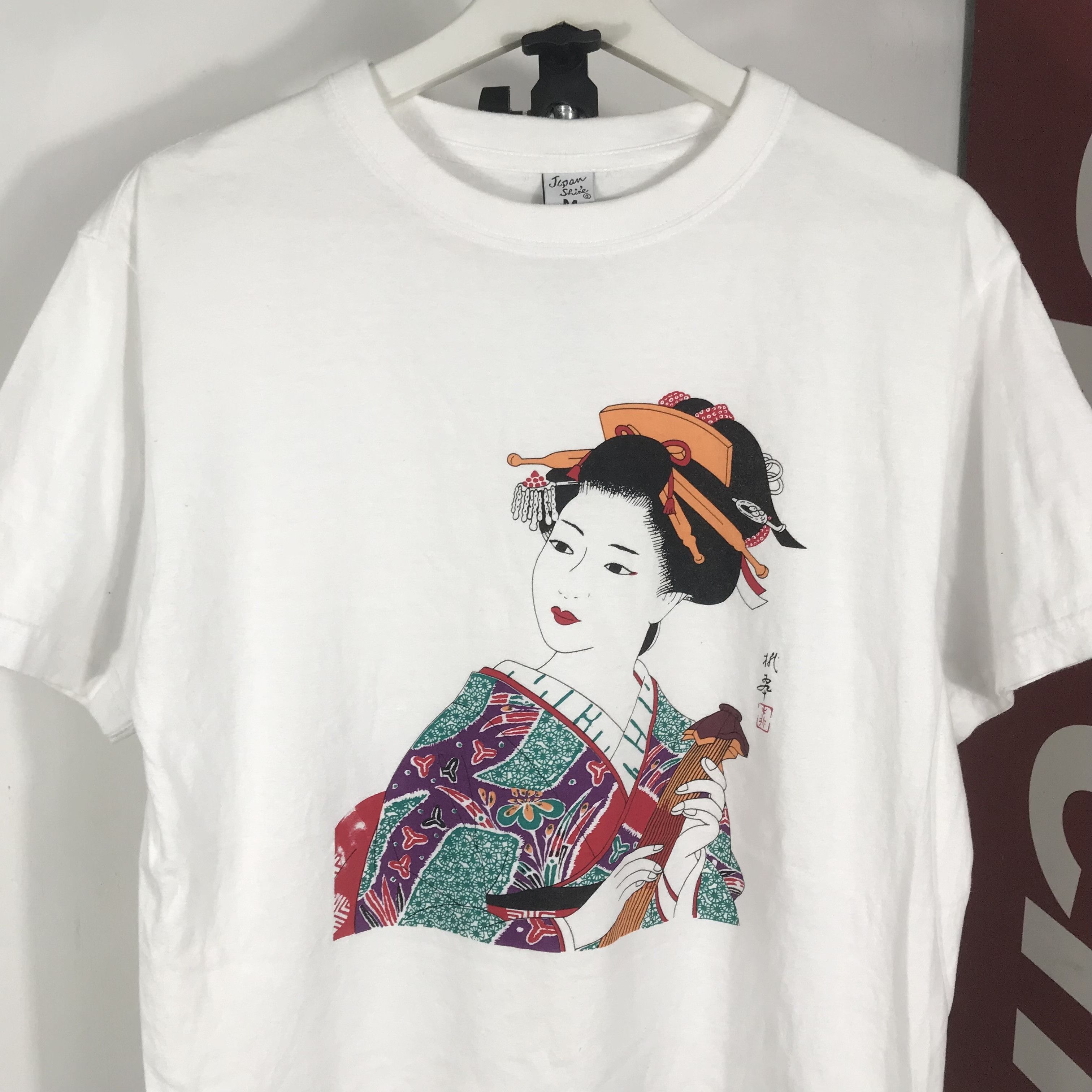 Japanese Brand Japan Shine T-shirt Vintage Art Geisha Big Logo Tee Size US M / EU 48-50 / 2 - 2 Thumbnail