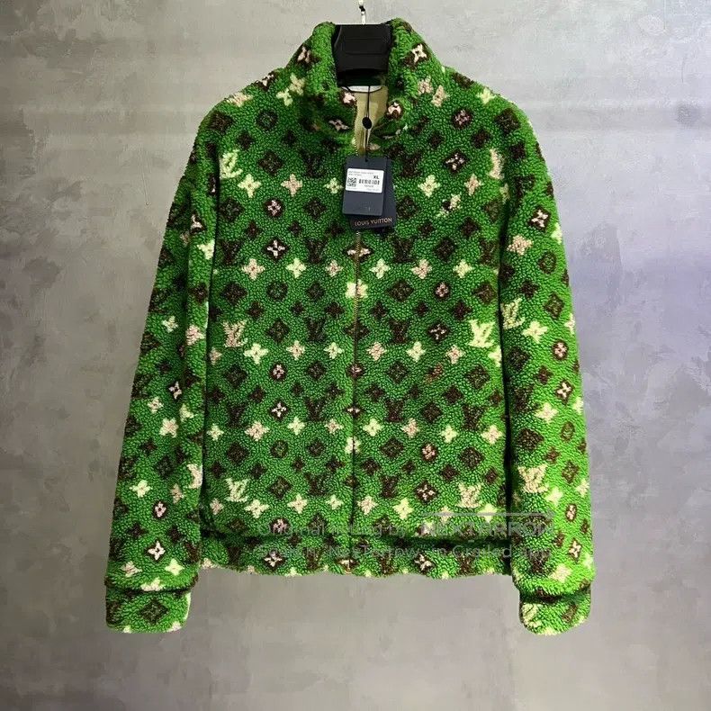 Louis Vuitton Louis Vuitton Green Logo print stand-up waist casual jacke Size US XL / EU 56 / 4 - 1 Thumbnail