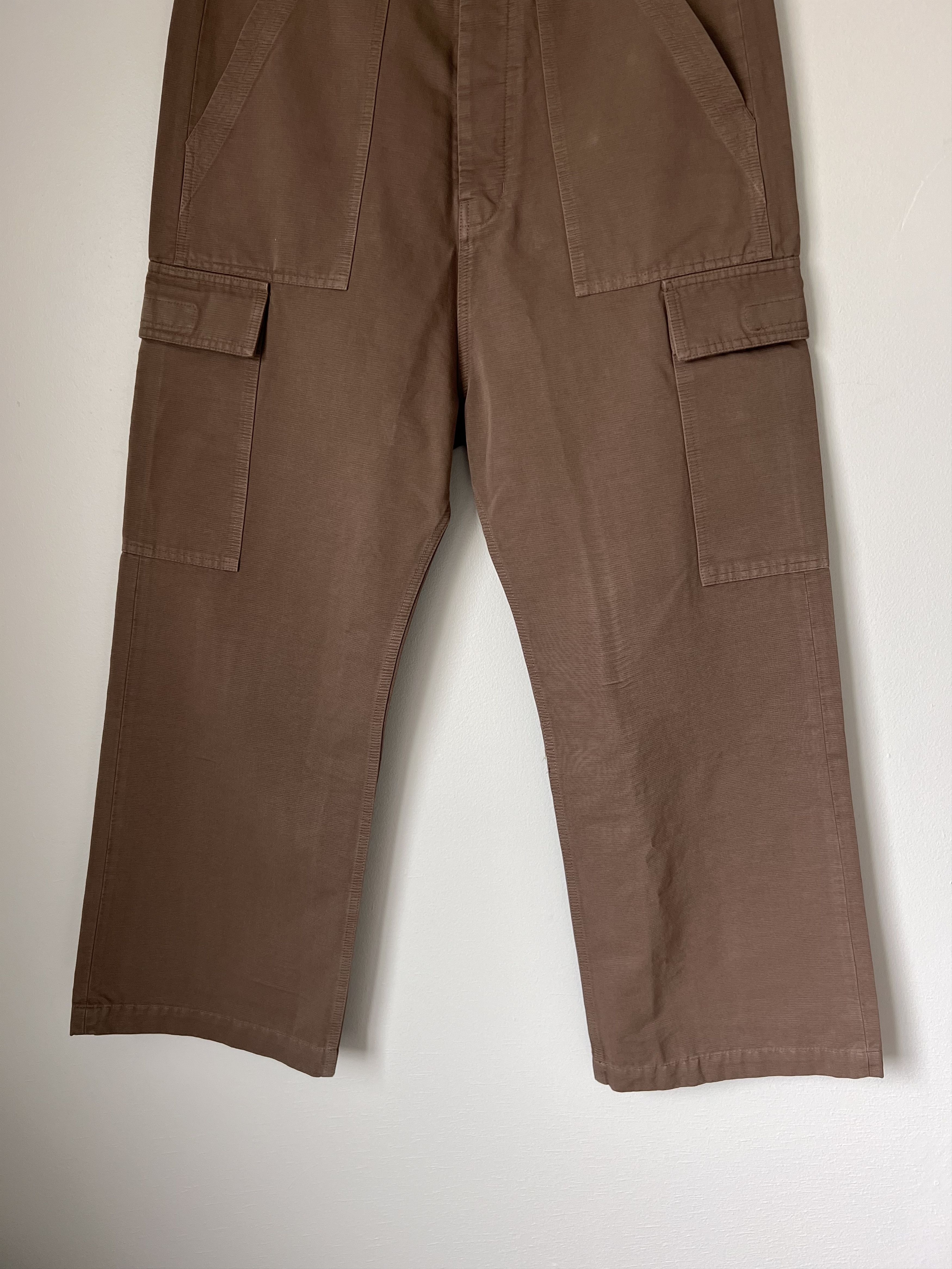 Rick Owens Drkshdw Rick Owens DRKSHDW Cargo Trousers in Dust Brown Size US 32 / EU 48 - 3 Thumbnail