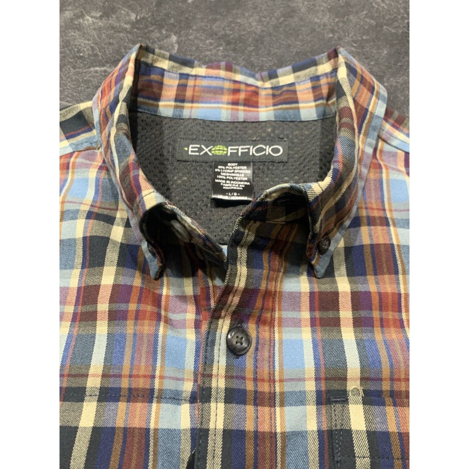 ExOfficio Exofficio Men's Large Plaid Long Sleeve Button-Up Shirt Multi-Color Casual Outdoor Fishing 2000s Size US L / EU 52-54 / 3 - 6 Thumbnail
