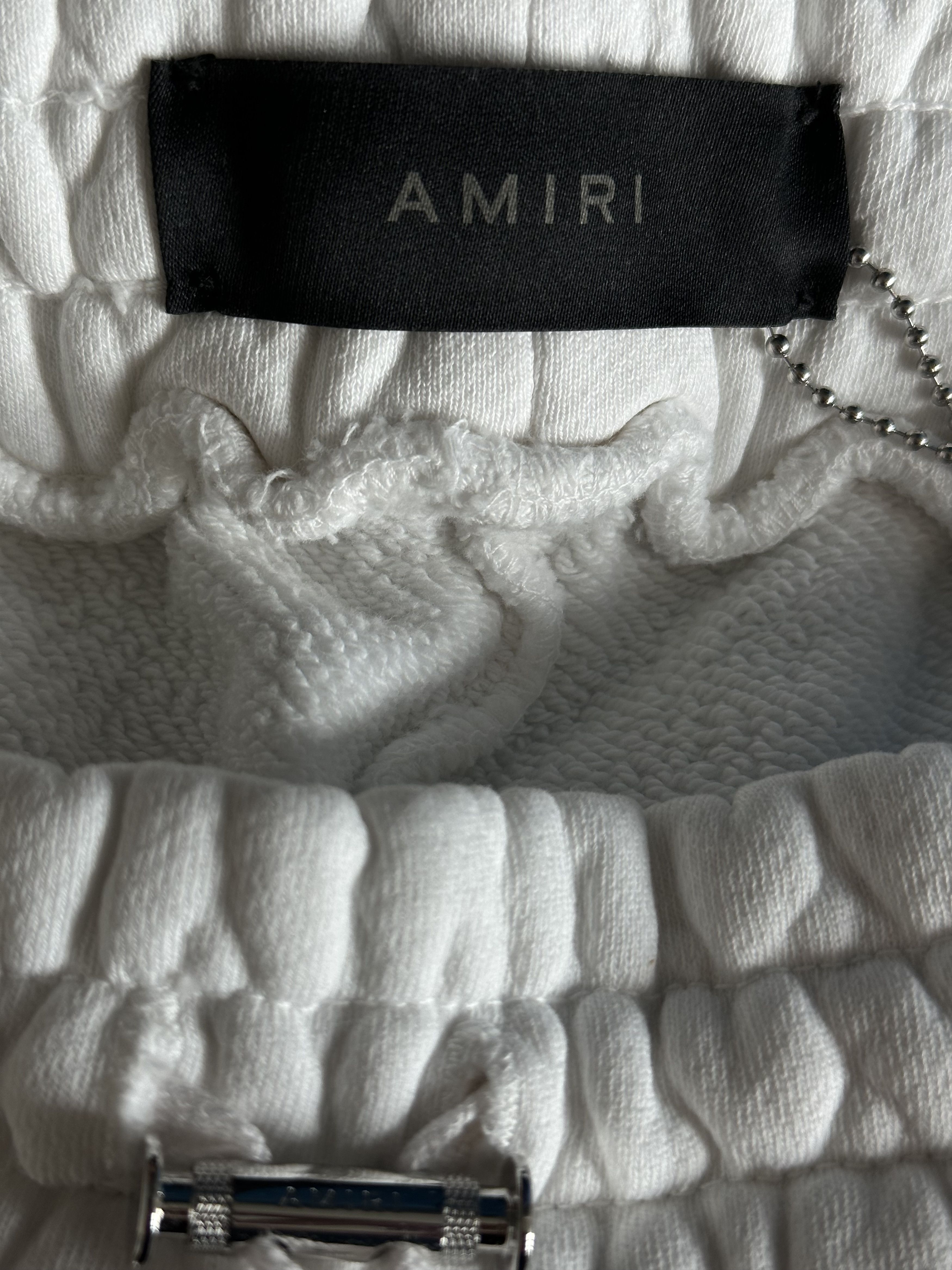 Amiri Amiri White & Black 22 Logo Shorts Size US 34 / EU 50 - 3 Thumbnail