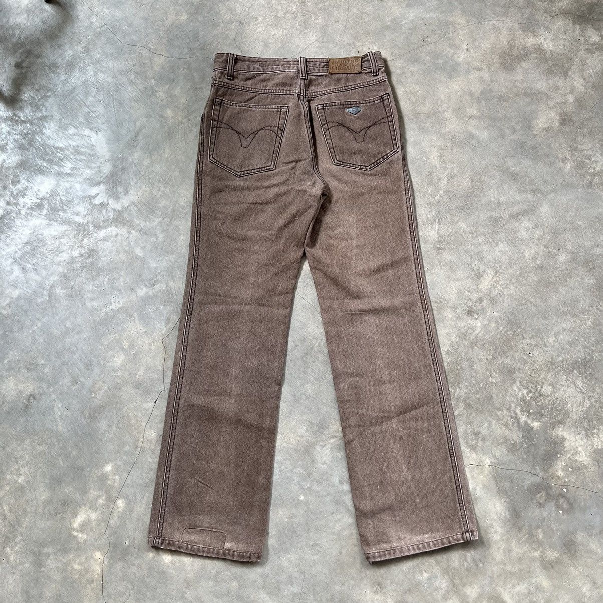 Marithe + Francois Girbaud 2000s Marithe Francois Girbaud Bootcut Jeans Brown Size US 29 - 2 Thumbnail