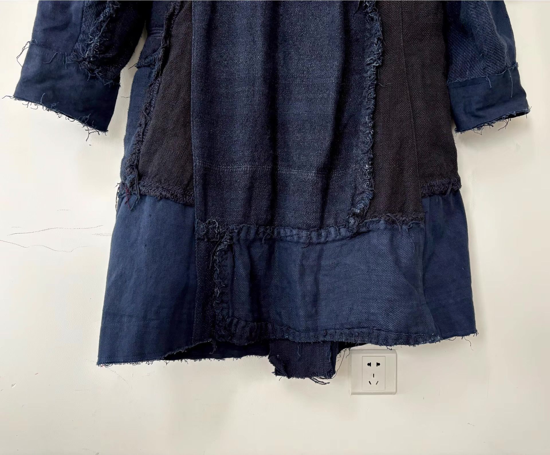 By Walid By Walid Men's Nomadic-Style Paneled Linen Long Coat Ｑ21 Size US L / EU 52-54 / 3 - 9 Thumbnail