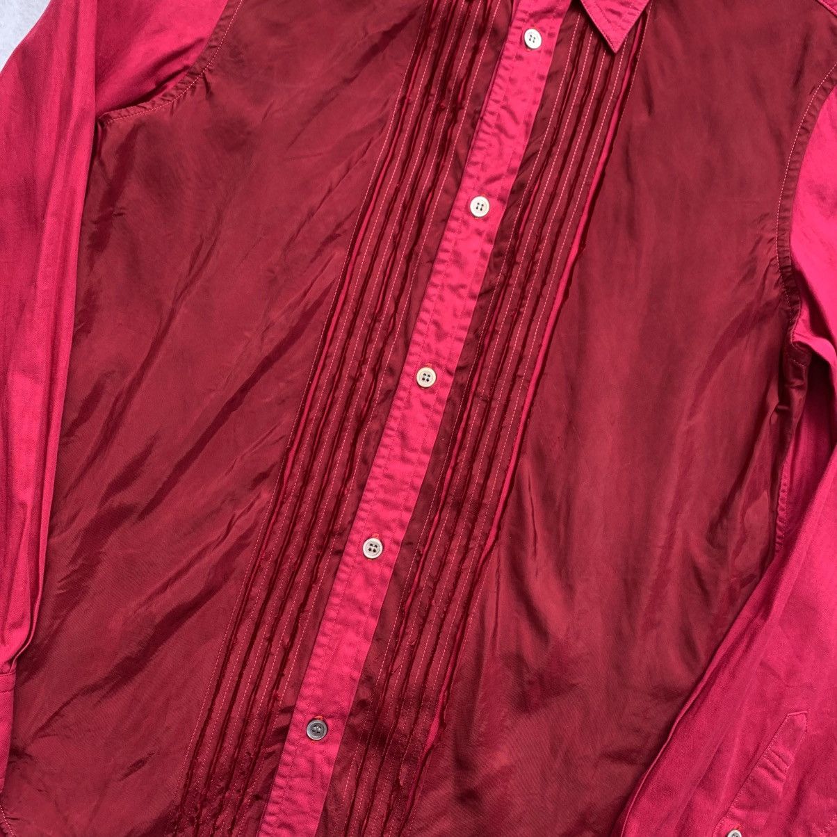Masaki Matsushima 1990s Masaki Matsushima Front Satin Herringbone Button Shirt Size US M / EU 48-50 / 2 - 5 Thumbnail