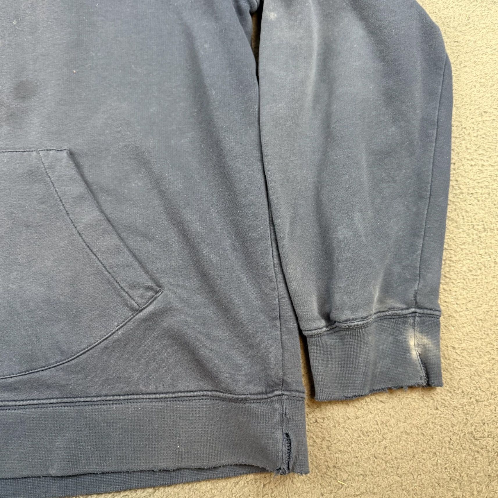 Nike VINTAGE Nike Hoodie Mens XL Blue Swoosh Pullover Distressed Grunge Size US XL / EU 56 / 4 - 2 Thumbnail