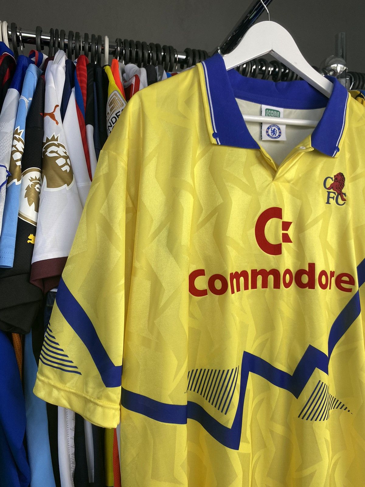 Vintage 1991/92 SCORE DRAW CHELSEA SOCCER FOOTBALL JERSEY SHIRT Size US XXL / EU 58 / 5 - 3 Thumbnail