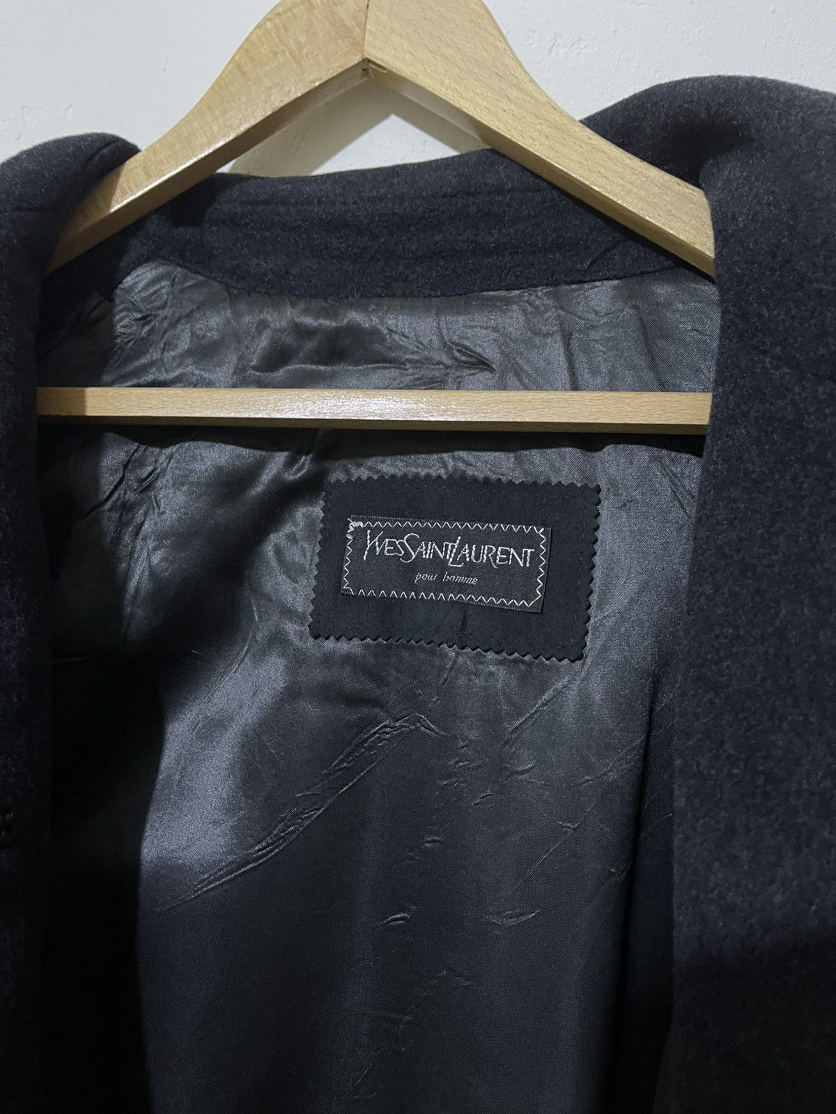 Yves Saint Laurent YSL Pour Homme Wool Coat Jacket Size US S / EU 44-46 / 1 - 8 Thumbnail