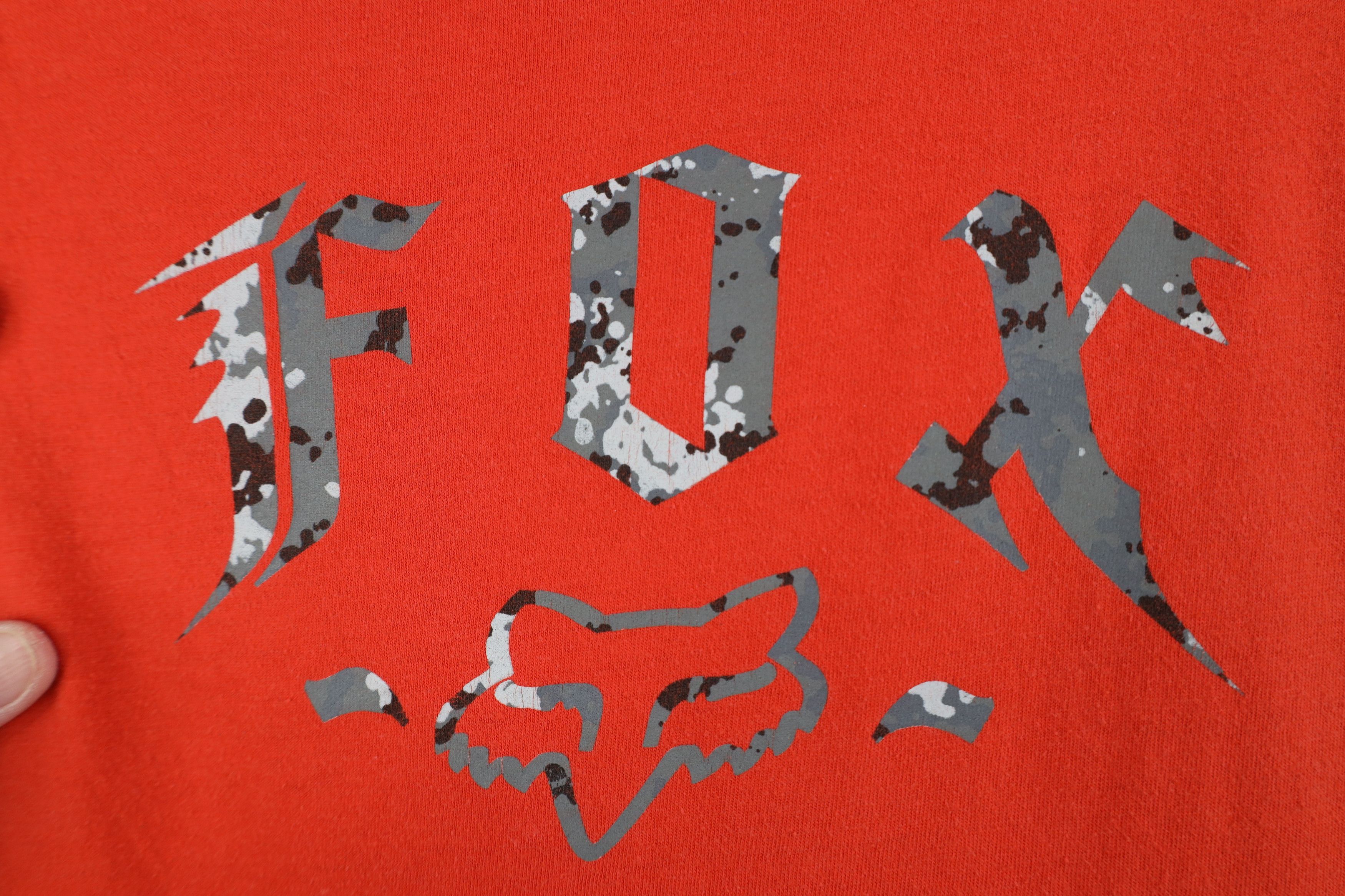 Fox Racing Vintage Y2K Fox Racing Spell Out Camouflage T-Shirt Red Size US M / EU 48-50 / 2 - 4 Thumbnail