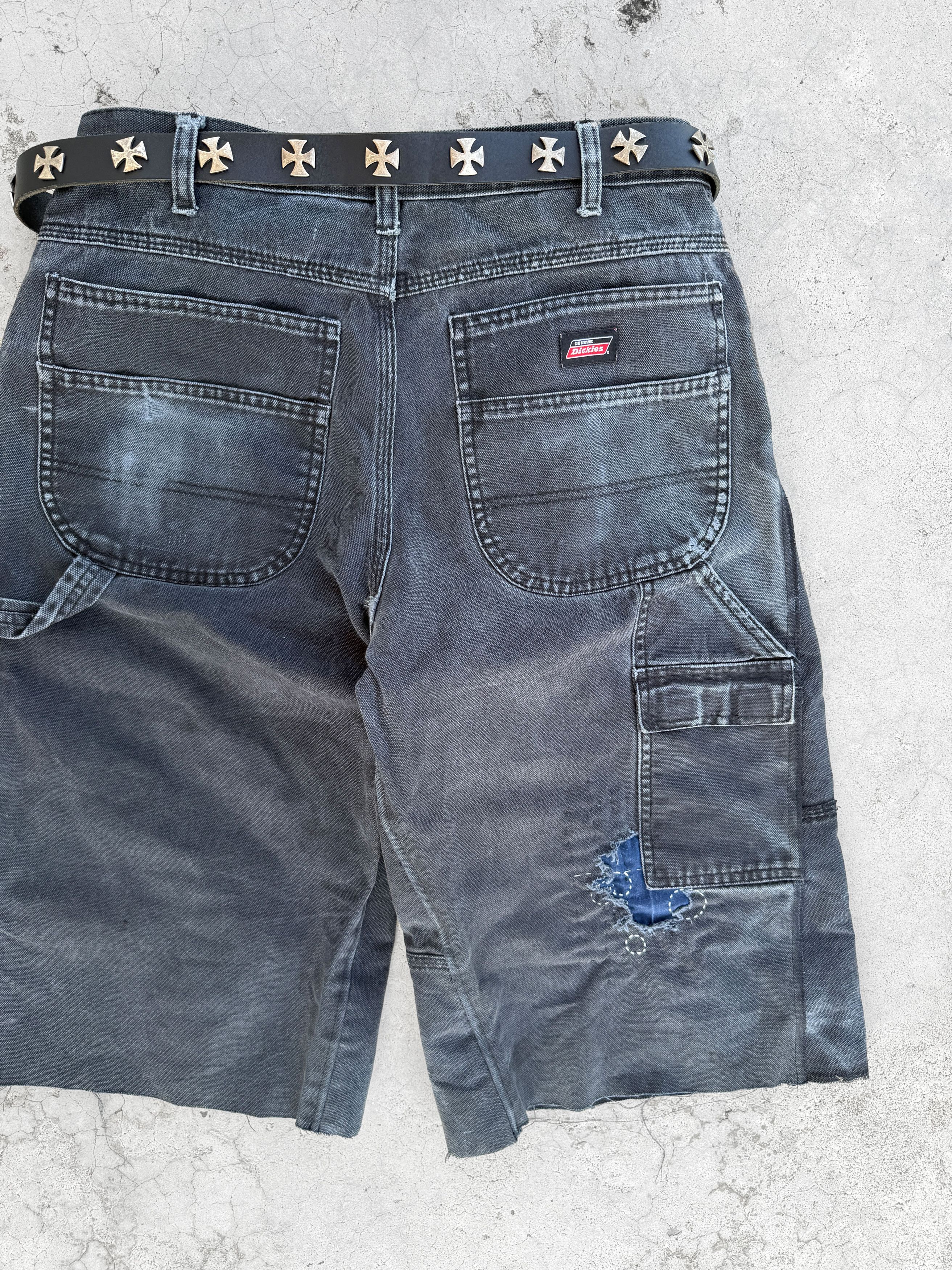 Japanese Brand Vintage Sashiko Repair Dickies Short Double Knee Pant Size US 34 / EU 50 - 10 Thumbnail