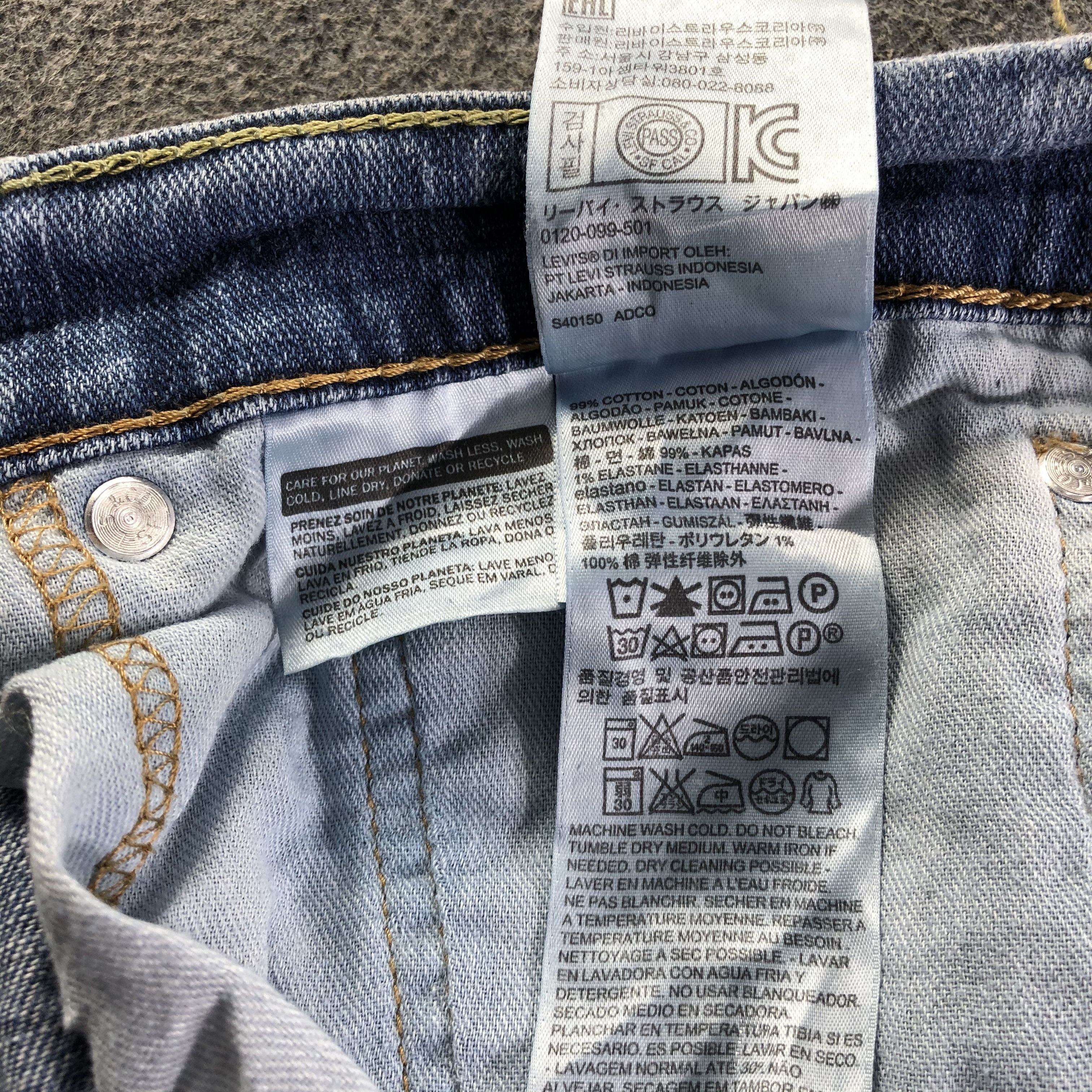 Levi's Vintage Blue Wash Levis 514 Jeans-J4165 Size US 34 / EU 50 - 11 Thumbnail