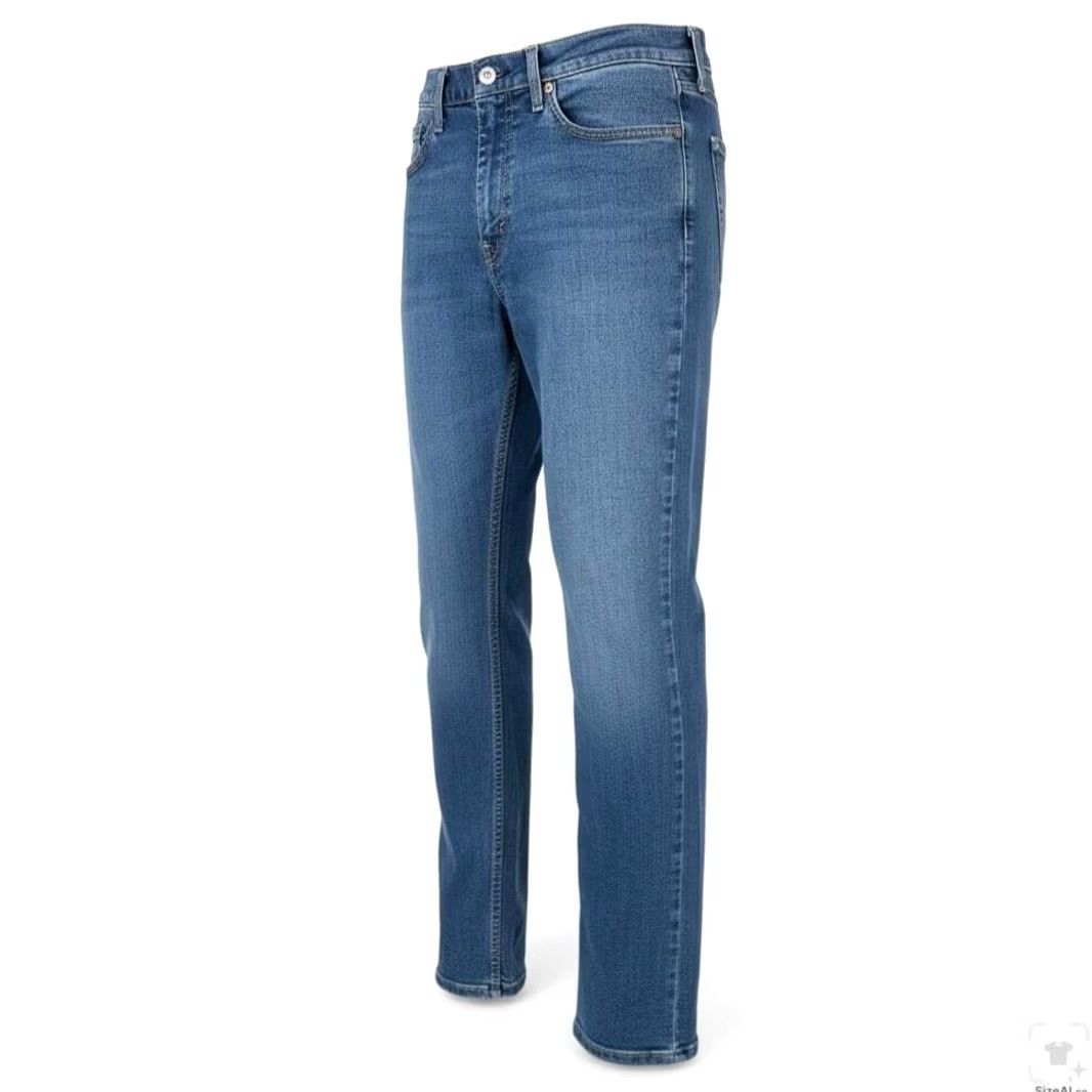 Levi's Levi's 511 Jeans Mens 32x32 Blue Medium Wash Slim Tapered Stretch Denim Zip Fly Jeans 5-Pocket Design Logo Size US 32 / EU 48 - 2 Thumbnail