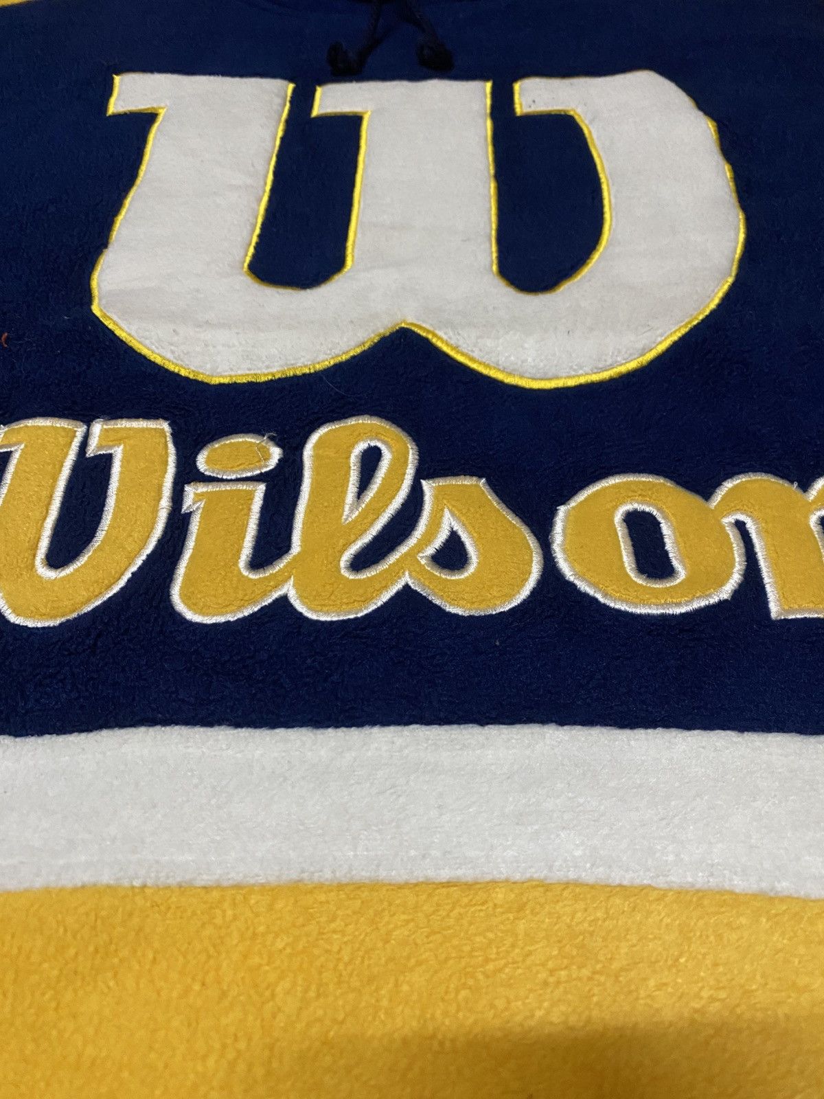 Wilson Vintage Wilson Sportwear Embroidery Spellout Big Logo Fleece Size US XL / EU 56 / 4 - 4 Thumbnail