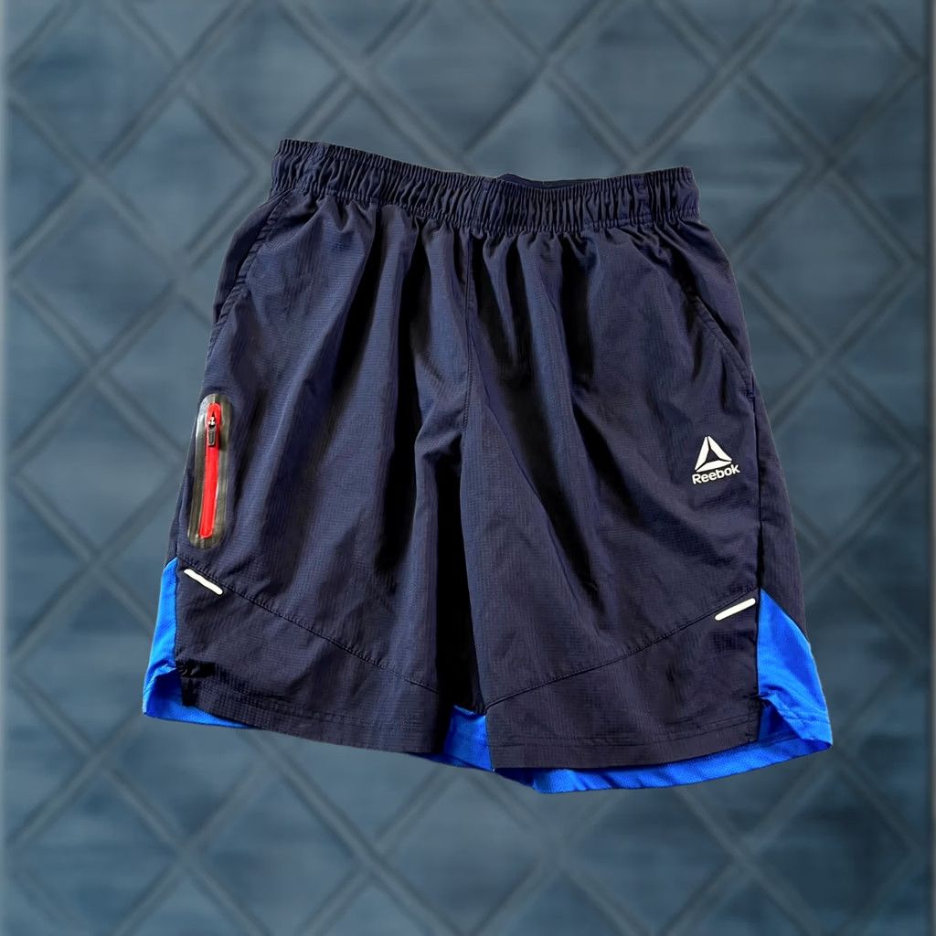Reebok Reebok Mens Shorts Athletic Navy 9" Inseam Stretch Drawstring Size US 33 - 1 Thumbnail
