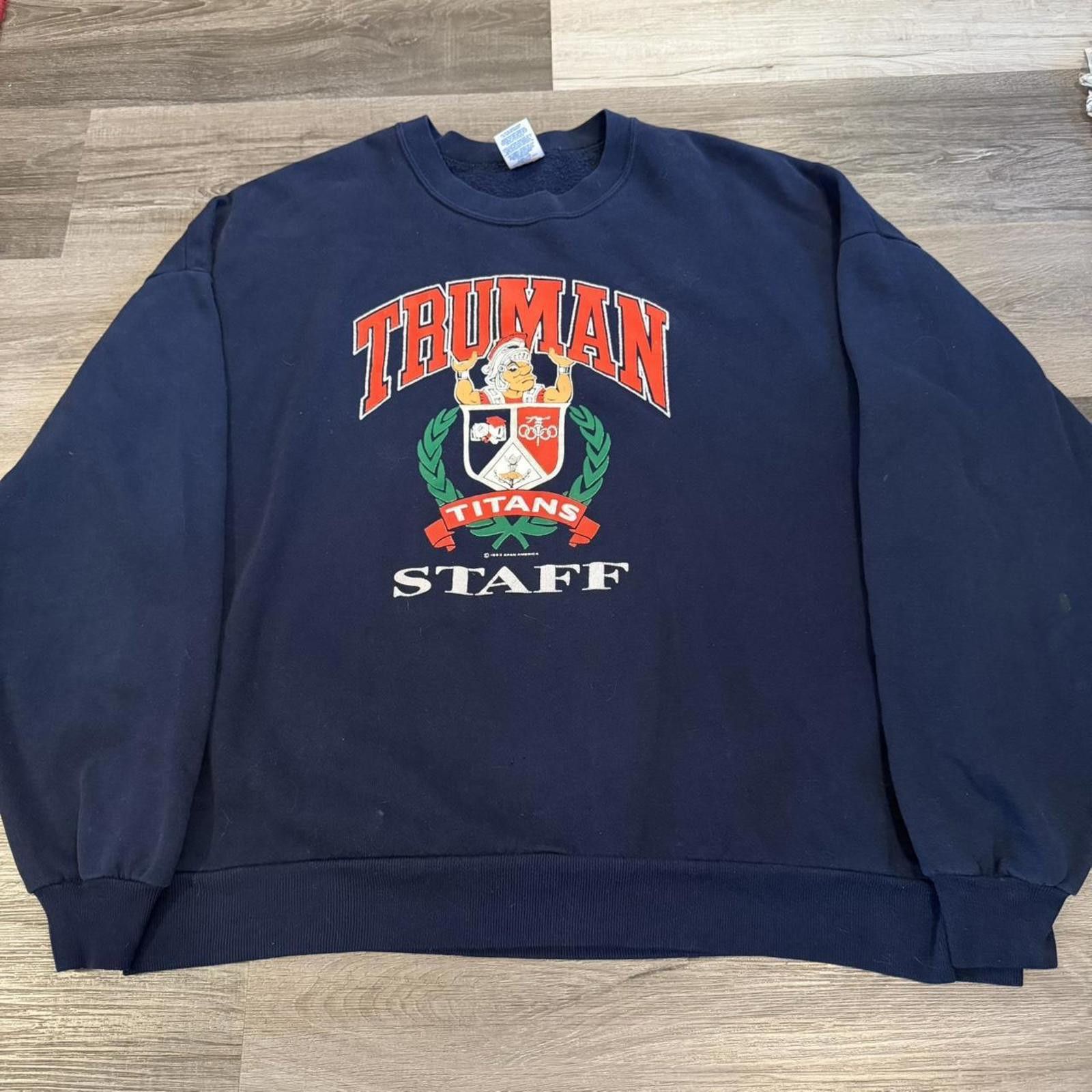 Jerzees vintage Truman titans crewneck sweatshirt 1993 XXXL Size US XXL / EU 58 / 5 - 2 Thumbnail