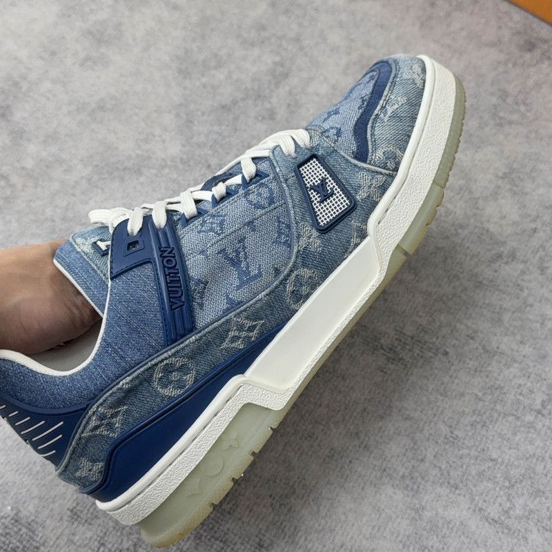 Louis Vuitton Louis Vuitton Denim Trainer Low-Top Fashion Sneakers -2508 Size US 8 / EU 41 - 4 Thumbnail