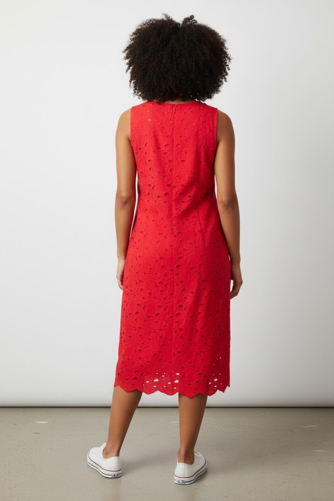 Other NWT Hot Pink Sleeveless Eyelet Dress Size XL / US 12-14 / IT 48-50 - 5 Thumbnail