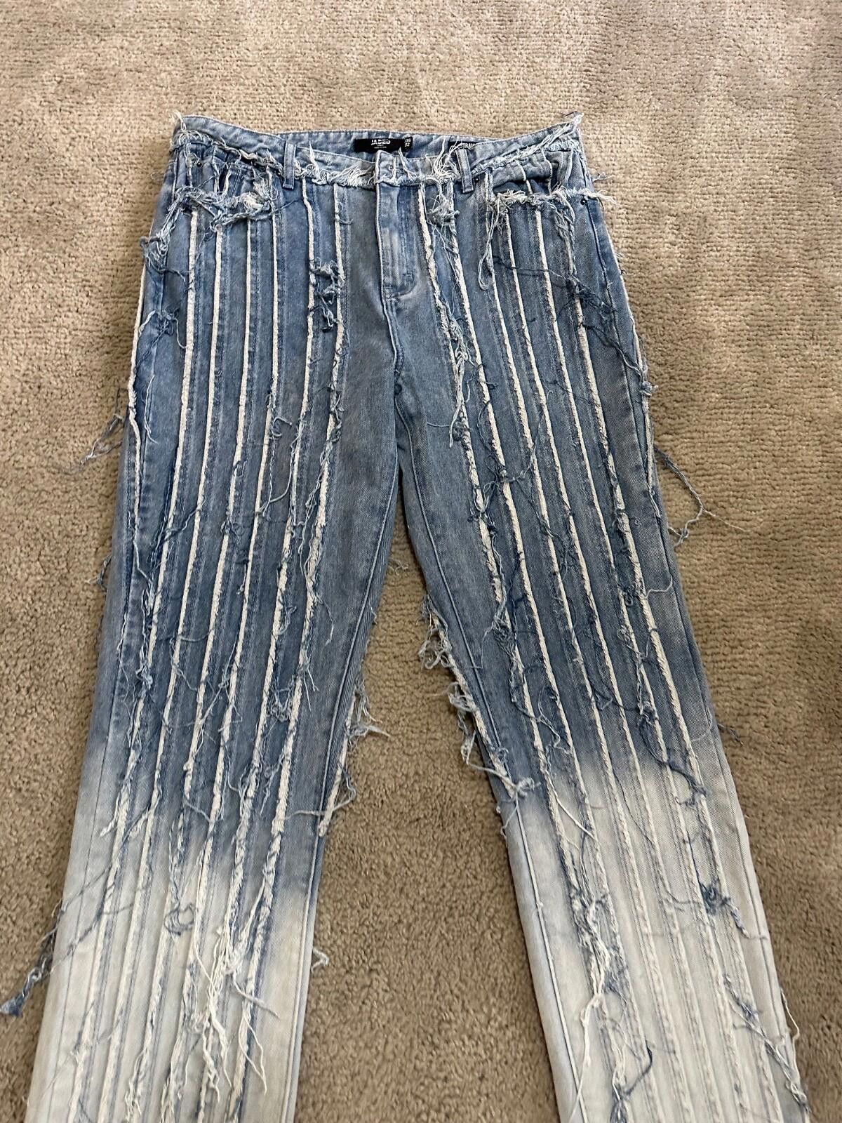 Jaded London Jaded London Heavily Distressed Acid Wash Jeans Sz 36/32 Size US 36 / EU 52 - 3 Thumbnail