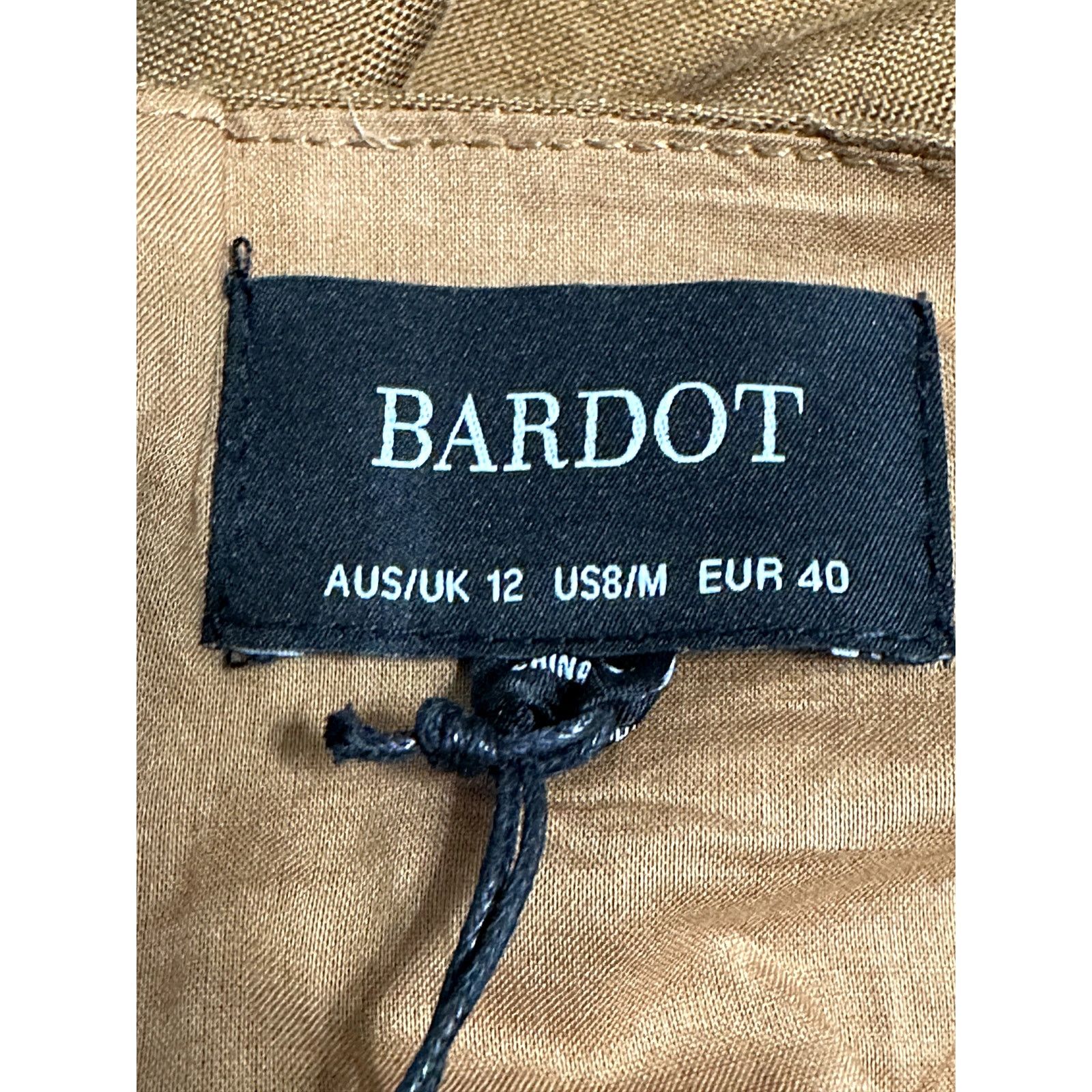 Other Bardot Mini Dress Linen Goddess Halter Backless Brown M NWT Size M / US 6-8 / IT 42-44 - 9 Thumbnail