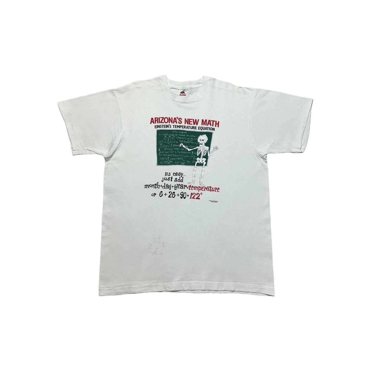 Fruit Of The Loom × Vintage Vintage Arizona Dry Heat Einstein Math T-Shirt Size US XL / EU 56 / 4 - 1 Thumbnail
