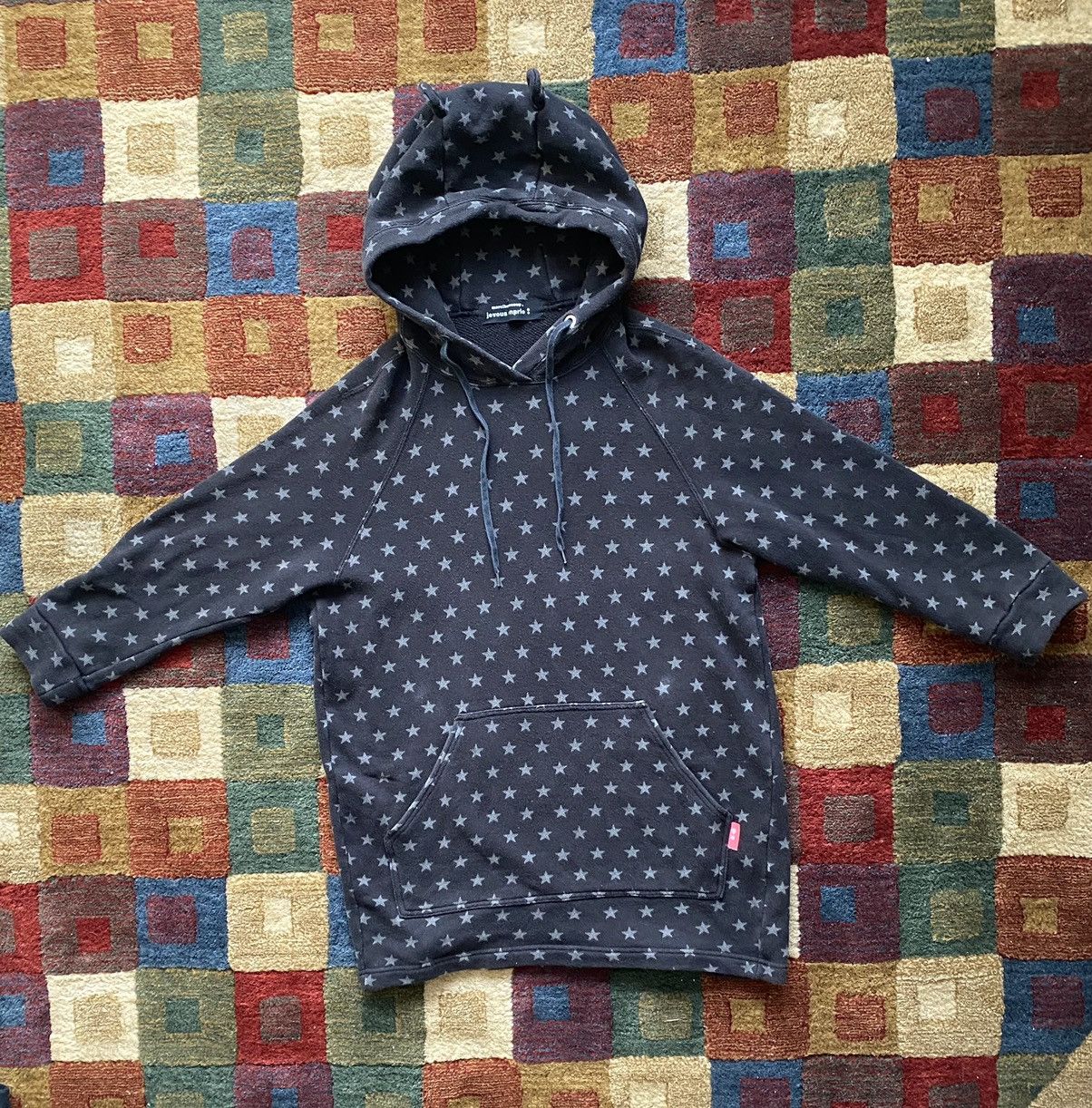image of Issey Miyake x Mercibeaucoup Vintage Mercibeaucoup Starry Bear Hoodie in Black, Men's (Size Medium)