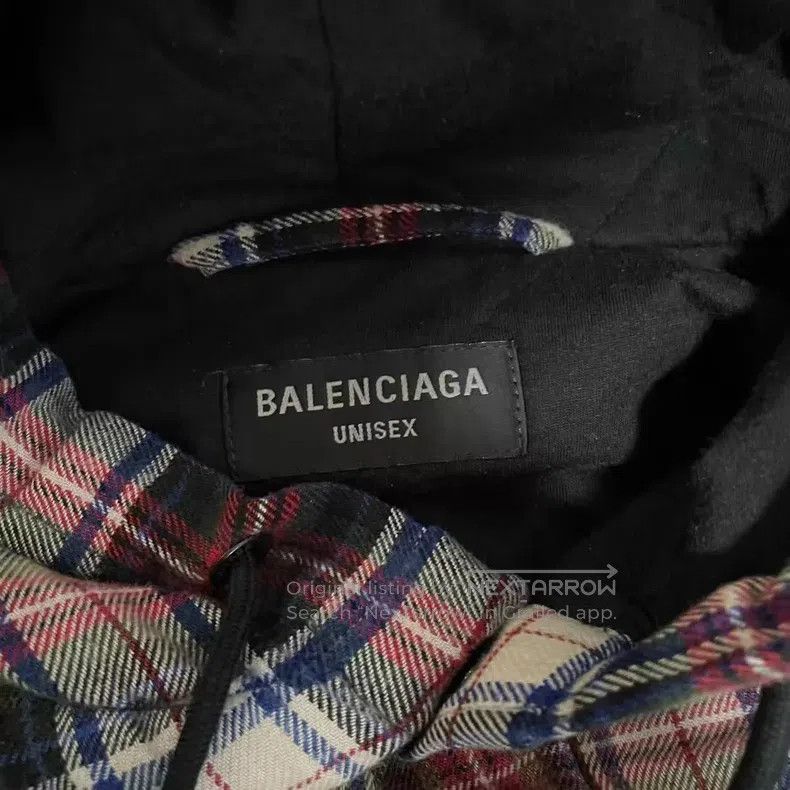 Balenciaga Balenciaga Rendered Gradient Flannel Quilted Hooded Jacket Size US XS / EU 42 / 0 - 3 Thumbnail