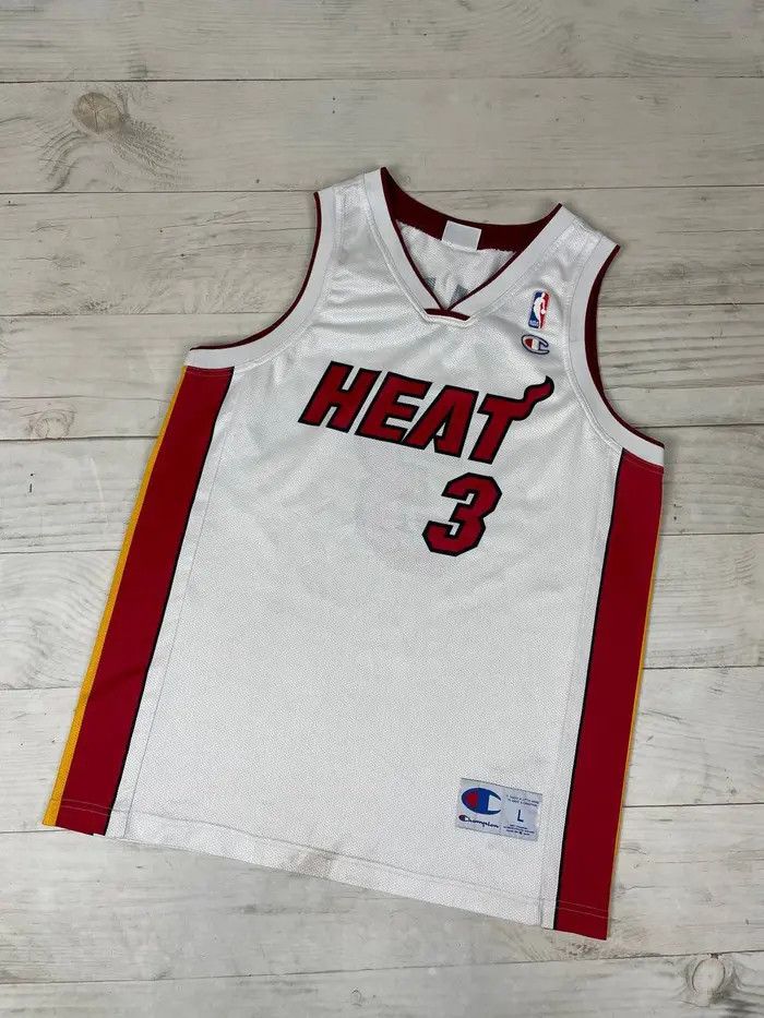 Champion Vintage Champion Miami Heat Wade #3 NBA Basketball Jersey Size US L / EU 52-54 / 3 - 1 Thumbnail