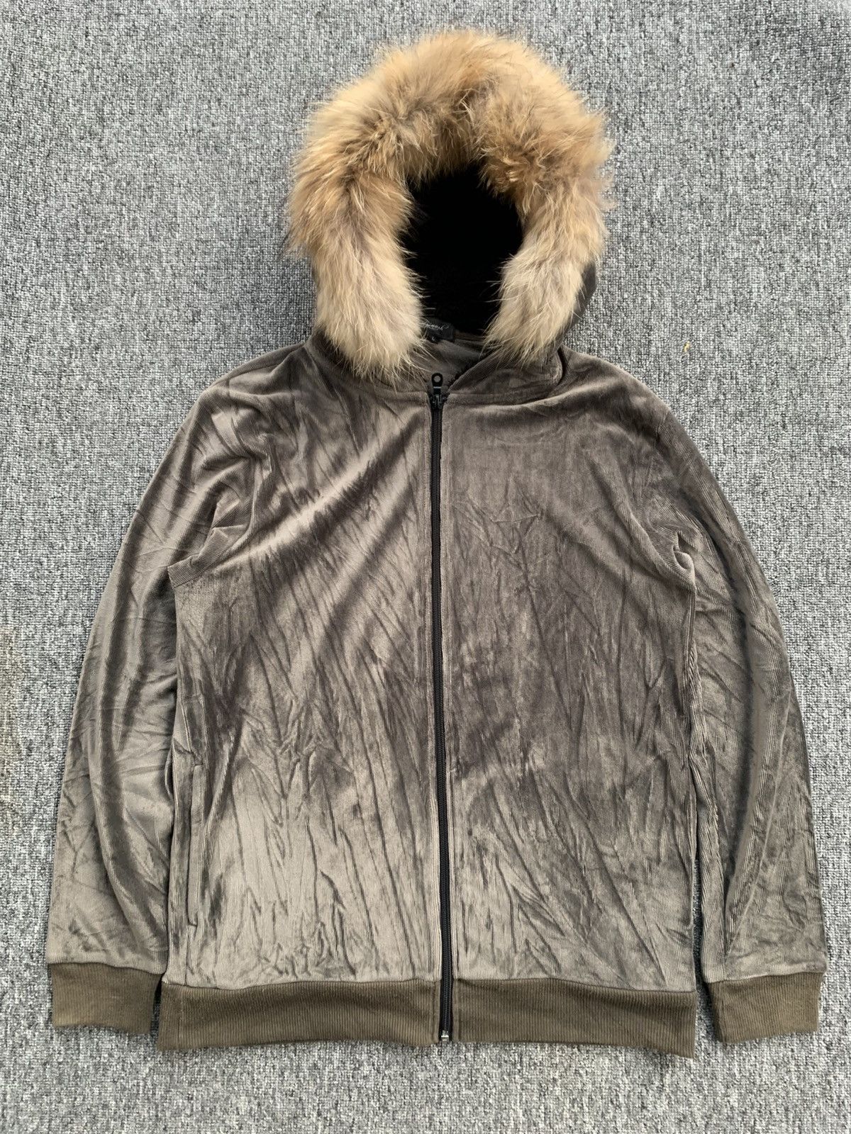 Other Spingsh Velvet Elegant Style Zip Jacket Faux Fur Hoodie Size US L / EU 52-54 / 3 - 4 Thumbnail