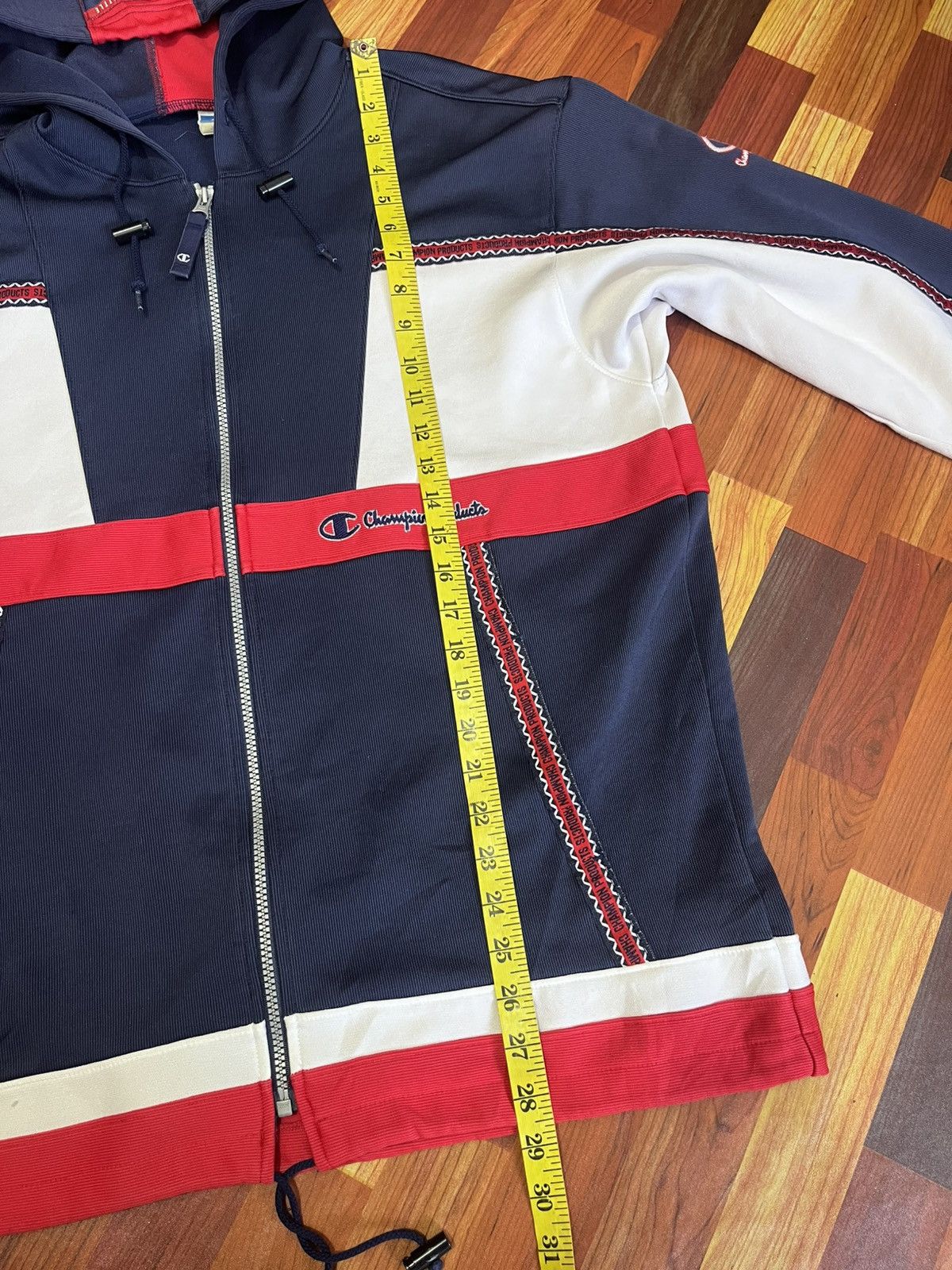 Champion Vintage Champion Tape Hoodie 90s Hip Hop Style Size US L / EU 52-54 / 3 - 14 Thumbnail