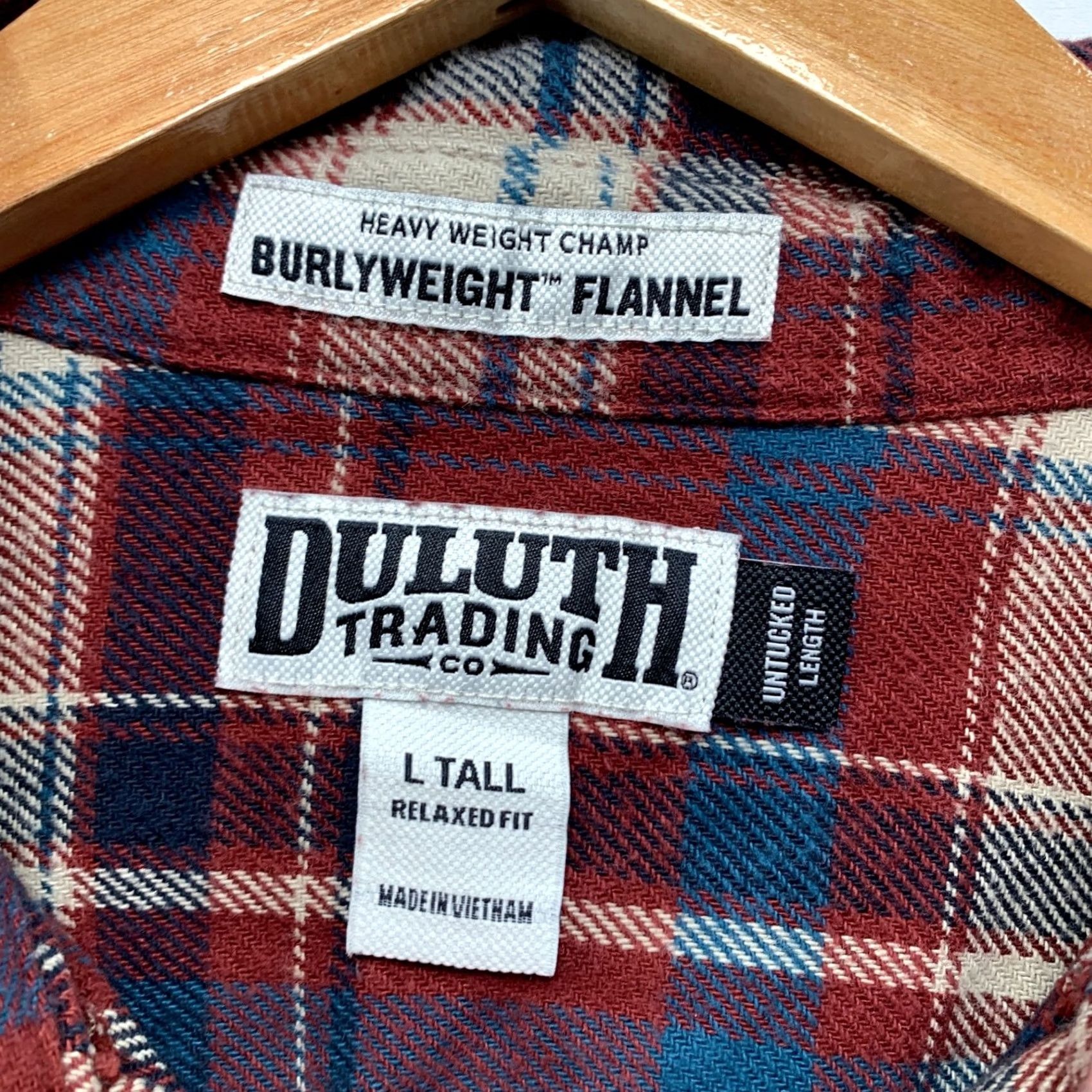 Vintage Duluth Shirt Mens LT Red Heavyweight Flannel Button Shacket Size US L / EU 52-54 / 3 - 3 Thumbnail
