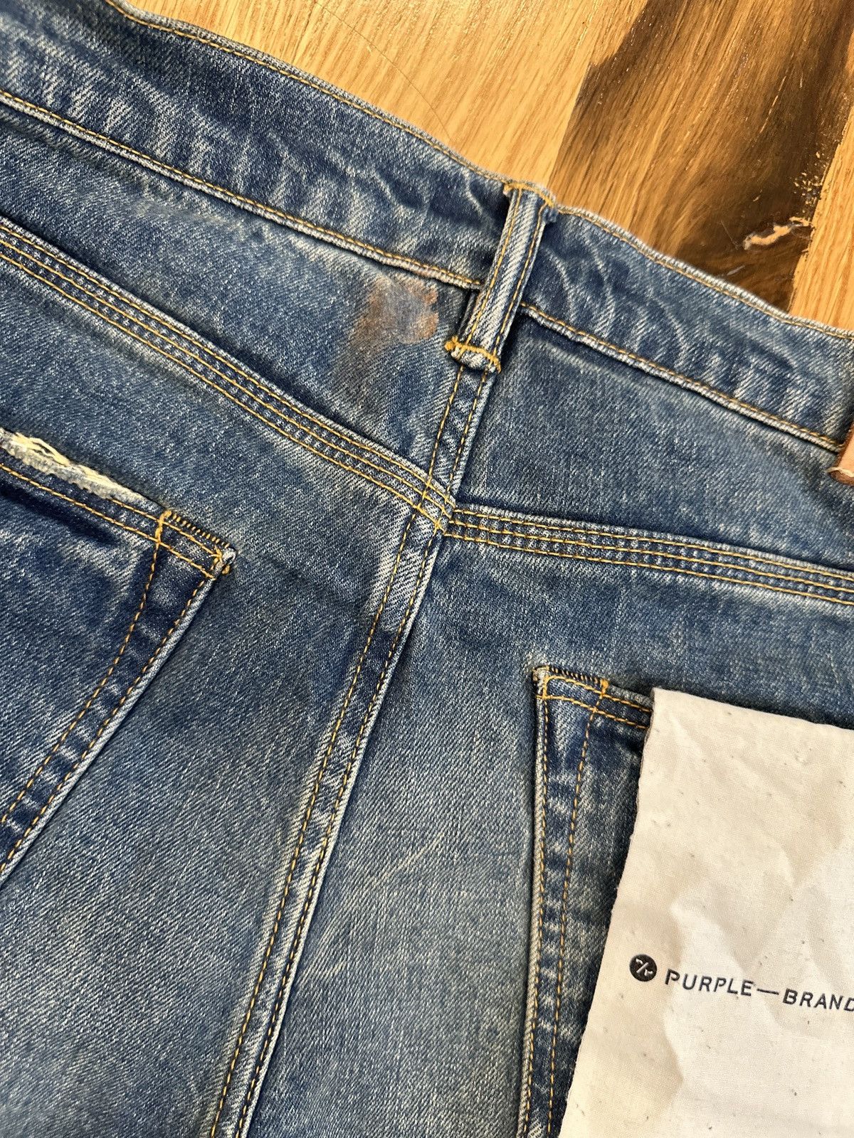 Purple Brand Purple Brand Knee Rip Blue Denim Jeans Size 32 Size US 32 / EU 48 - 7 Thumbnail