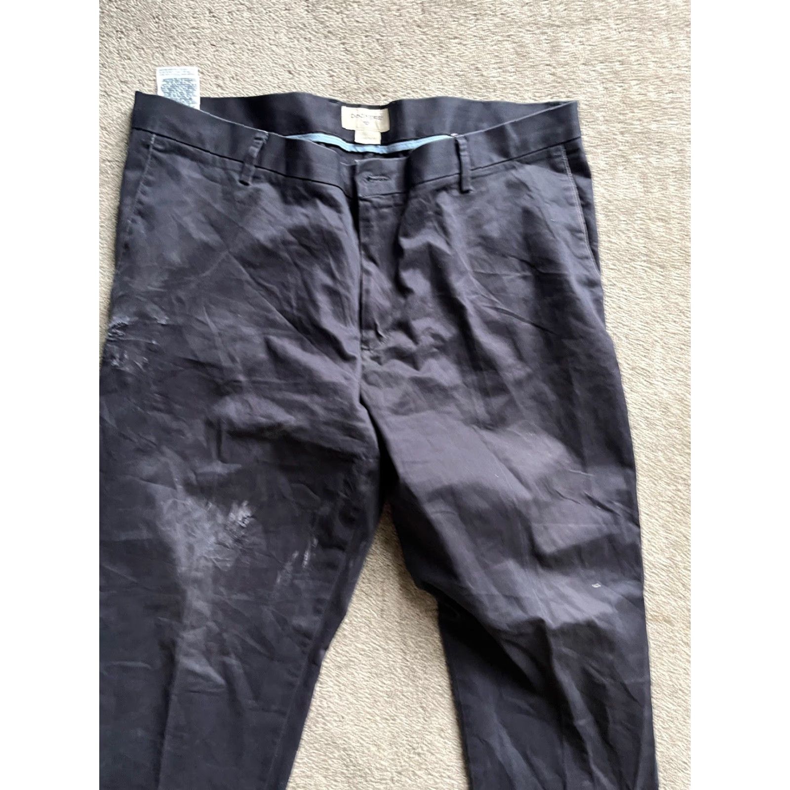 Dockers DOCKERS Athletic Fit Flat Front Navy Blue Dress Pants Men's 38x32 Size US 38 / EU 54 - 2 Thumbnail
