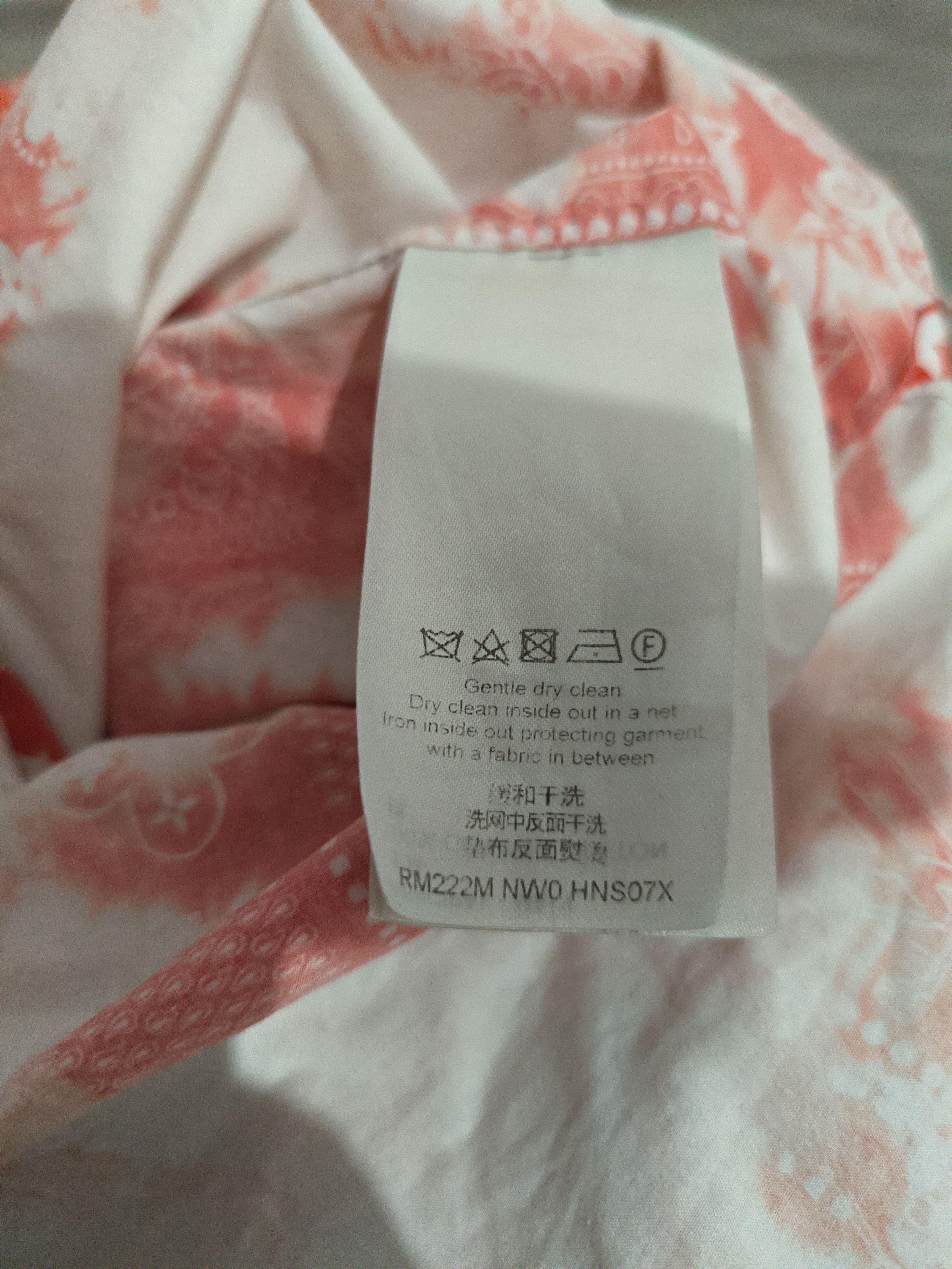 Louis Vuitton LV Monogram Bandana Orange-White Shirt, L, great condition Size US L / EU 52-54 / 3 - 9 Thumbnail