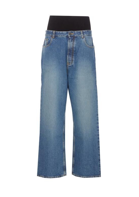 Alaia ALAIA Women Denim Pants AA9P0155T5364 525 Blue Size 26" / US 2 / IT 38 - 1 Thumbnail