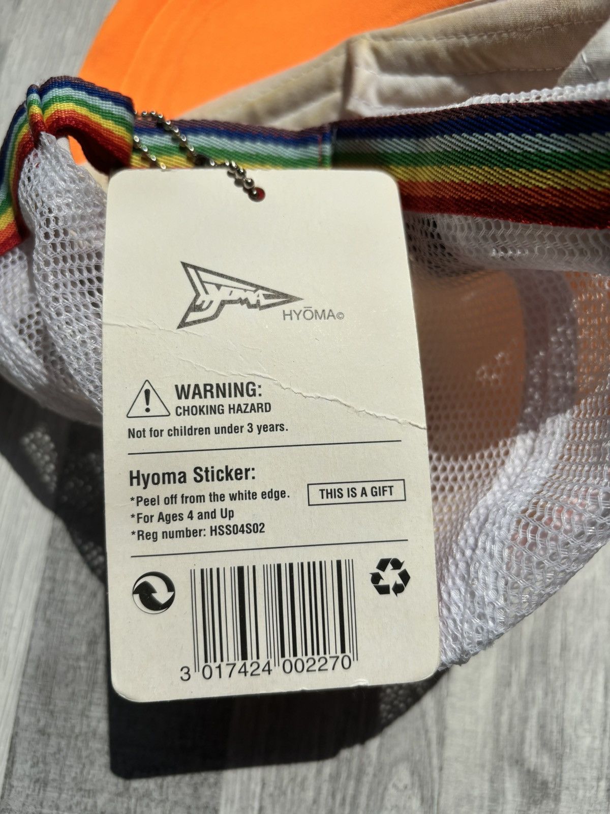 20471120 20471120 Hyoma Orange Rainbow Cap Hat w/ Sticker Size ONE SIZE - 5 Thumbnail