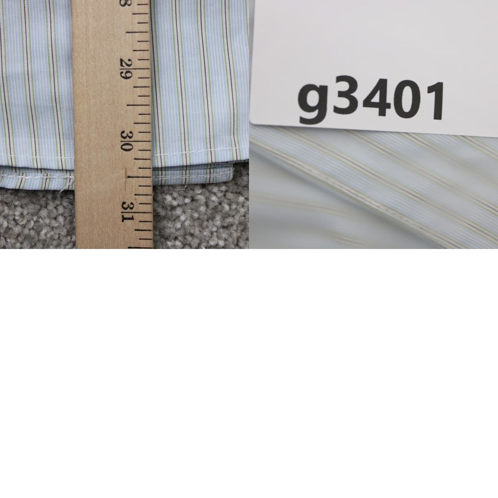 Brooks Brothers Brooks Brothers Dress Shirt Mens 16, 32 Blue/Yellow Non-Iron Cotton L/S Button Down Collar Classic Fit Size 42R - 9 Thumbnail