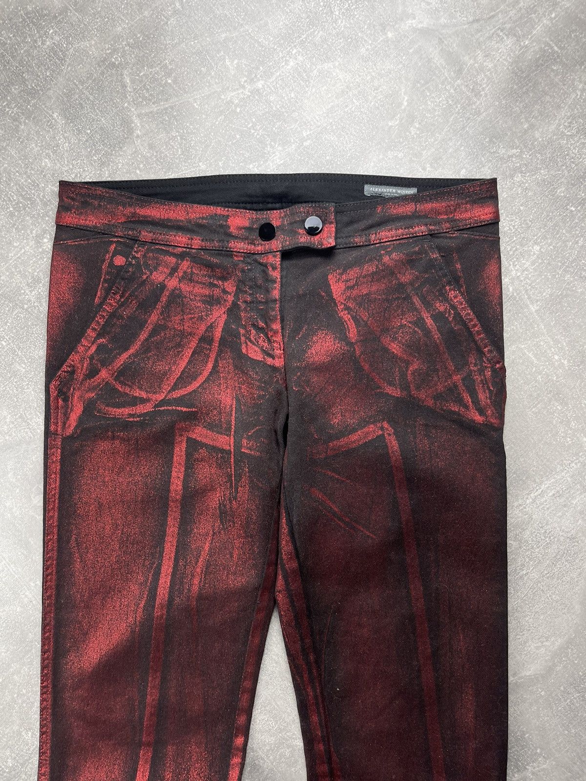 Alexander McQueen Alexander McQueen Archives Graphic Print Biker Skinny Pants Size 28" / US 6 / IT 42 - 8 Thumbnail