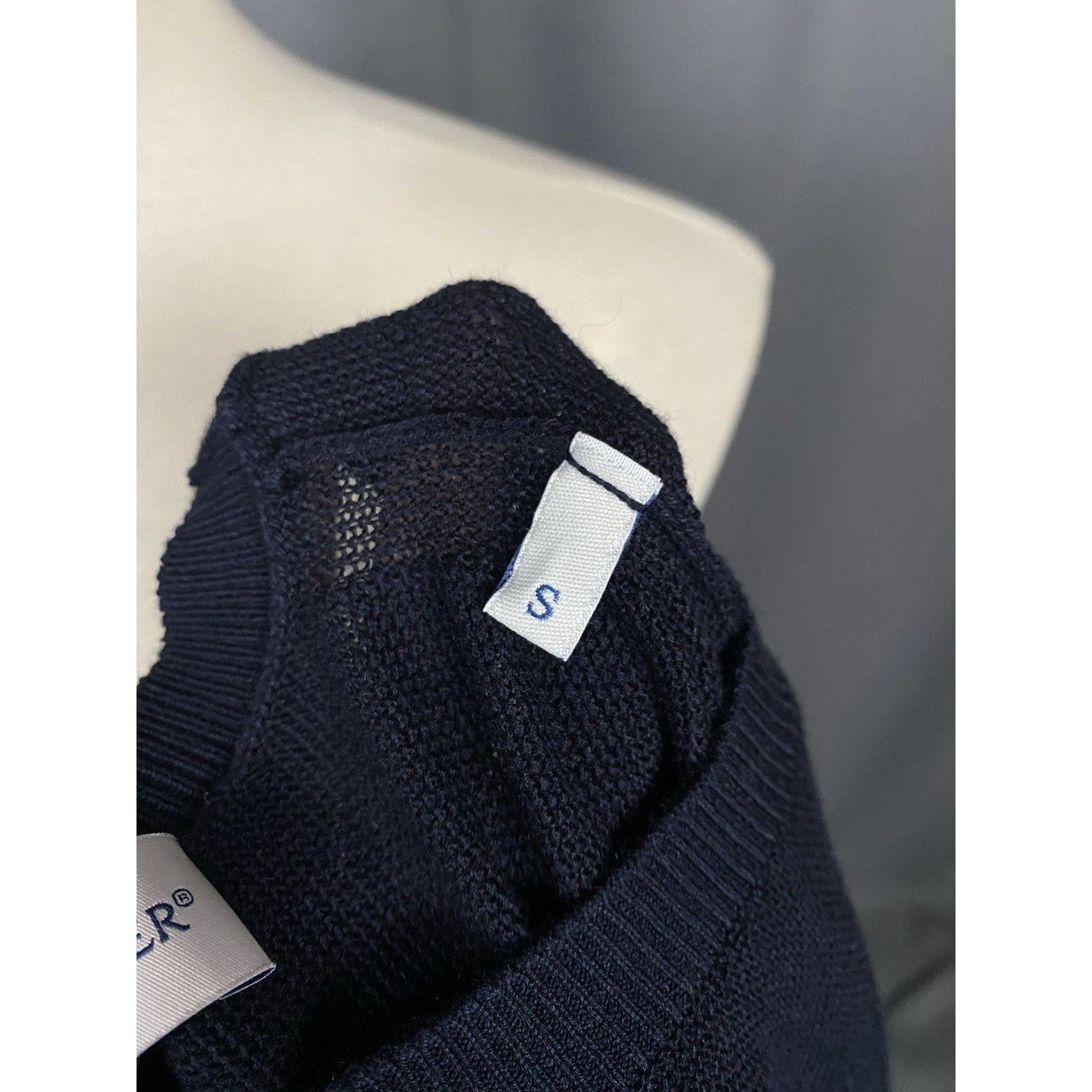 Moncler MINT! Moncler Men's Blue Cotton Cashmere Knitted Crewneck Sw Size US S / EU 44-46 / 1 - 10 Thumbnail