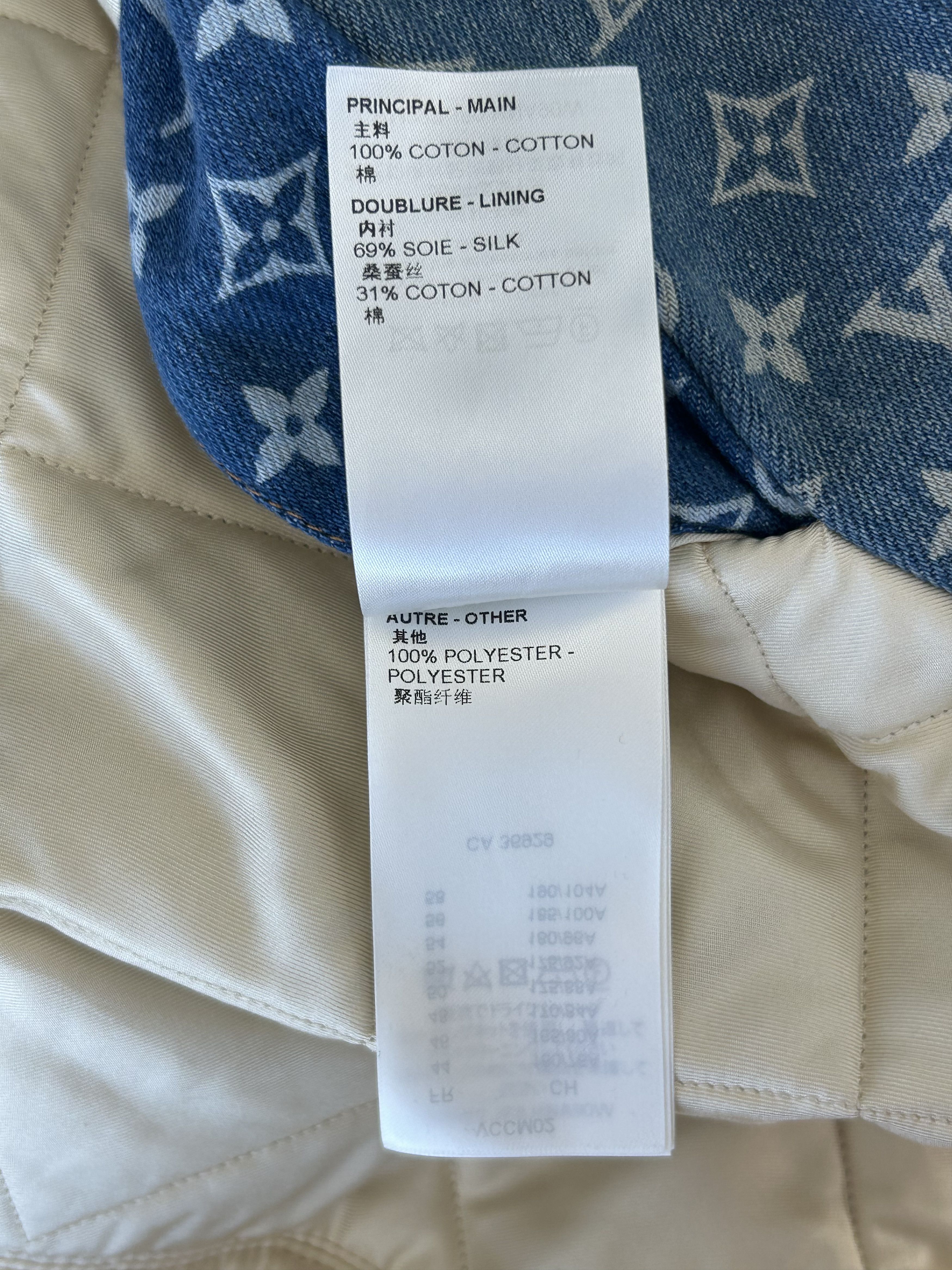 Louis Vuitton Blue Monogram Distressed Floral Workwear Jacket Size US XXL / EU 58 / 5 - 5 Thumbnail
